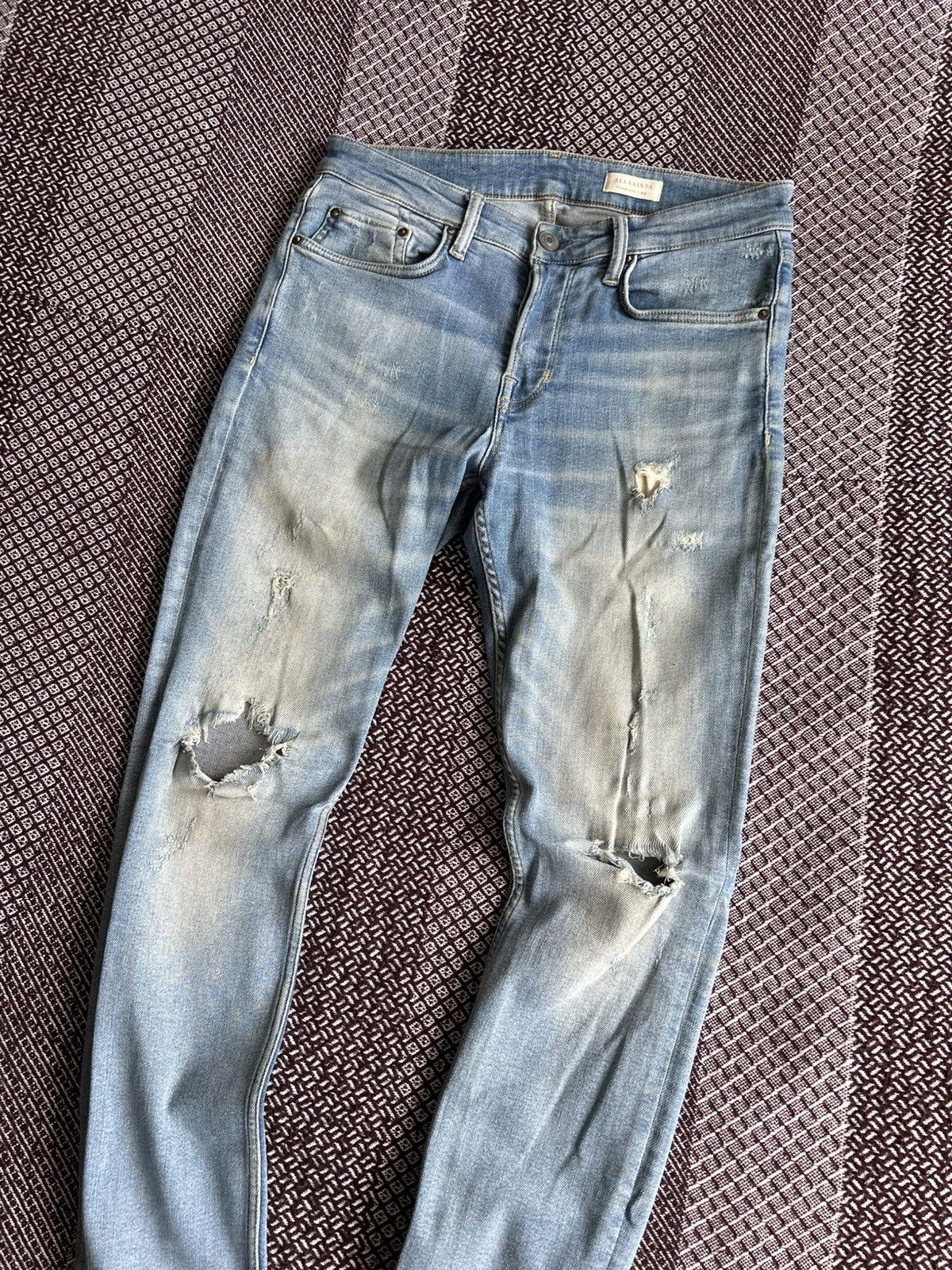 Allsaints Allsaints Cigarette Denim Jeans Men’s Wash Distressed Sz 30 Size US 30 / EU 46 - 4 Thumbnail