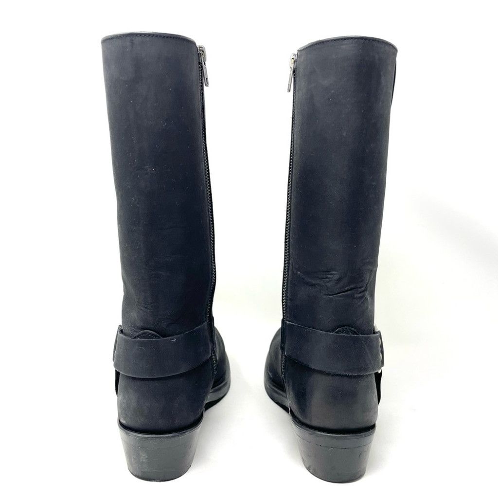 Other Old West Made in Texas Tall Black Leather Harness Boots US 7 Size US 7 / EU 40 - 6 Thumbnail