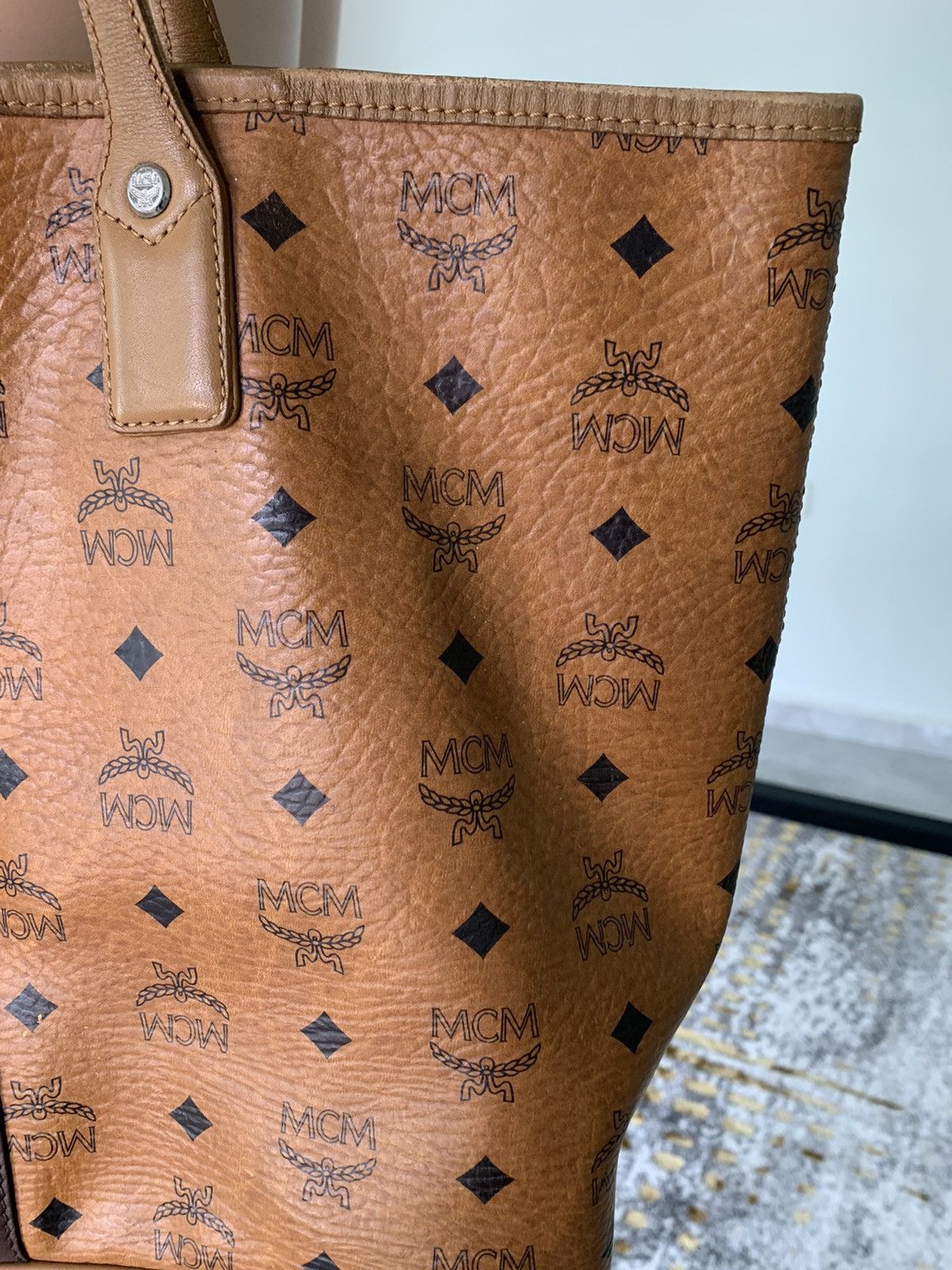Designer × MCM MCM Cognac Visetos Hobo tote bag Size ONE SIZE - 5 Thumbnail
