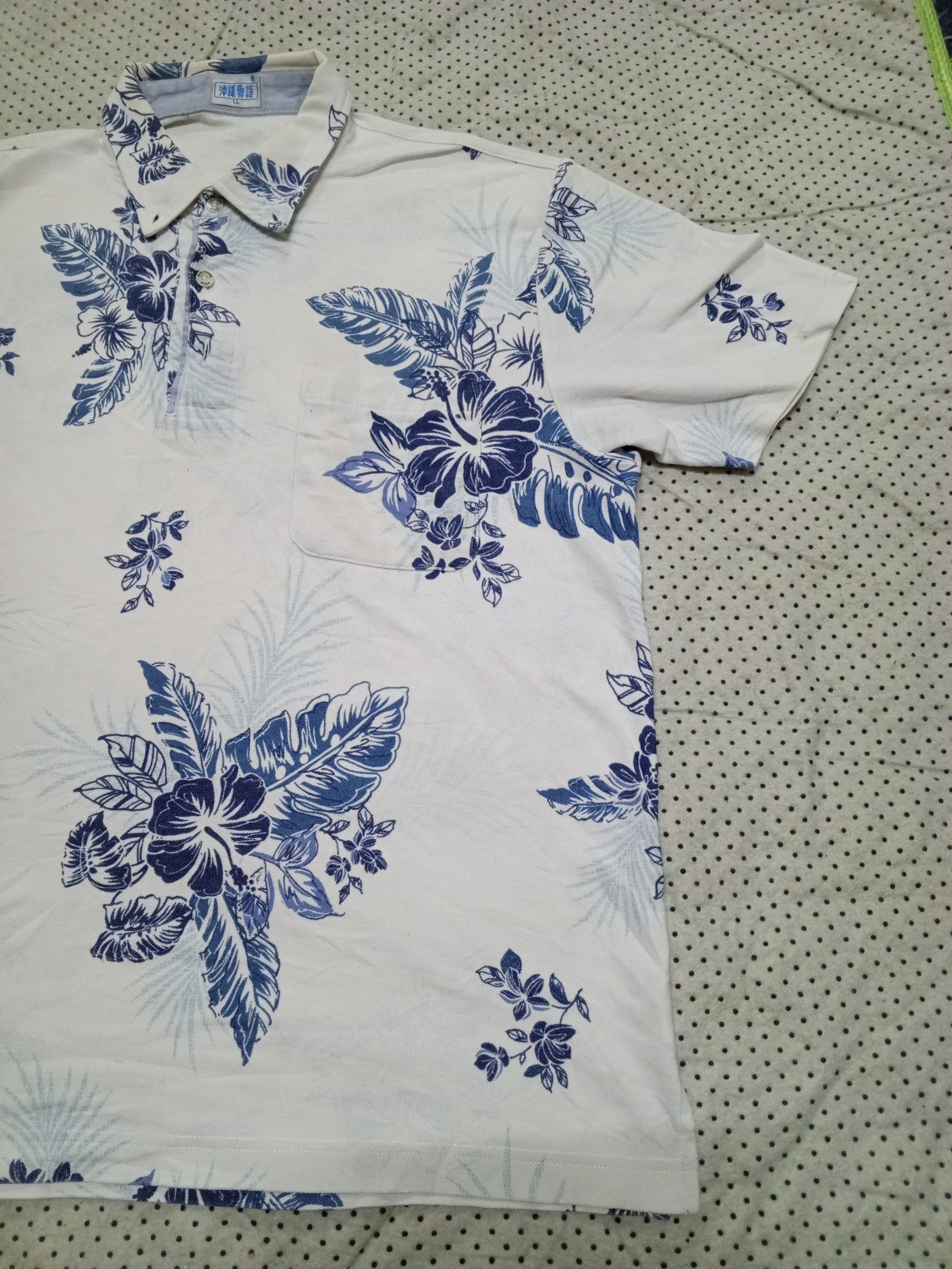 Japanese Brand × Vintage FLOWERS POLO FULLPRINT JAPAN Size US L / EU 52-54 / 3 - 3 Thumbnail
