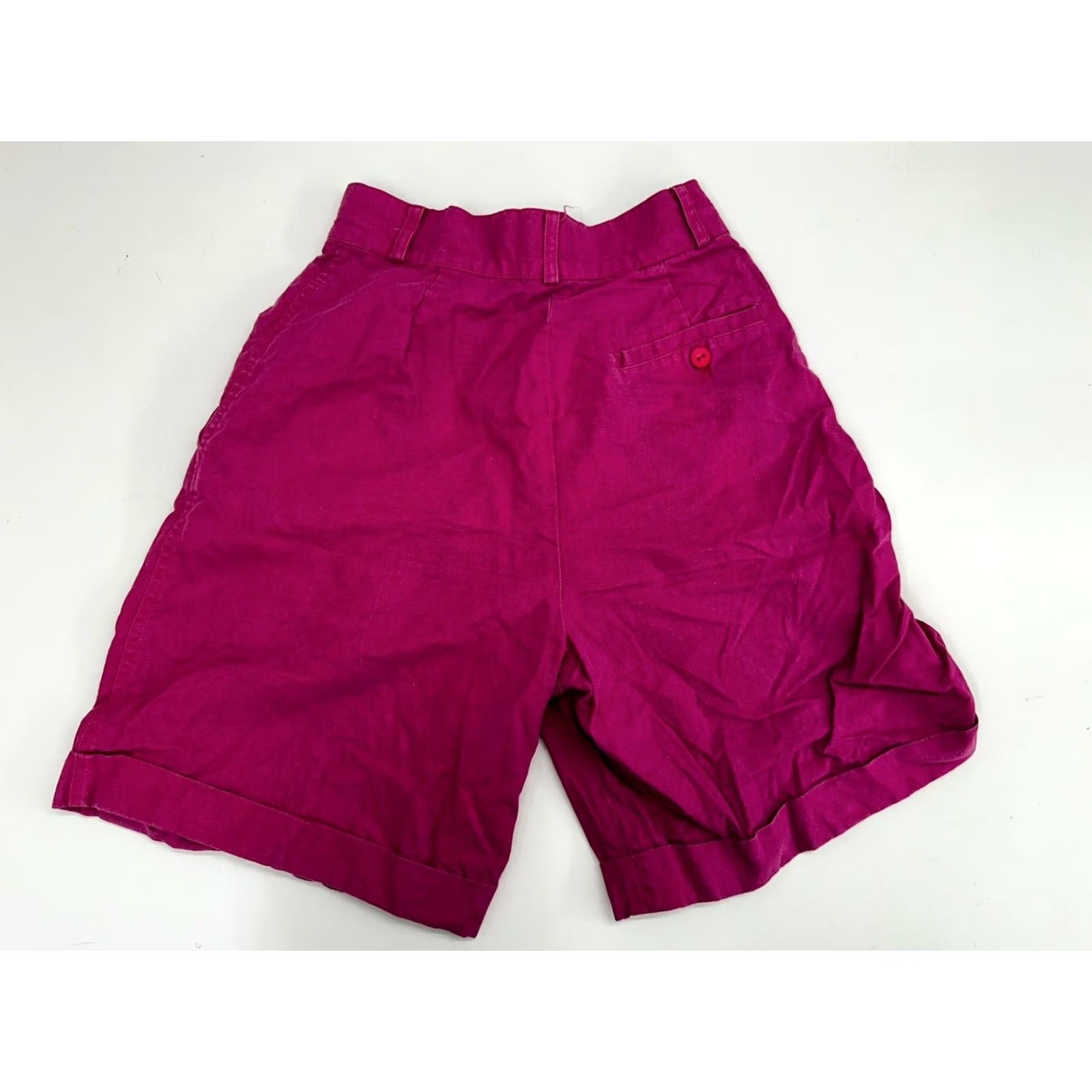 Vintage Rafaella Pink High Waisted Linen Blend Shorts Size 6 Womens 5-Pocket Culotte Vintage Classic Size 28" / US 6 / IT 42 - 5 Thumbnail