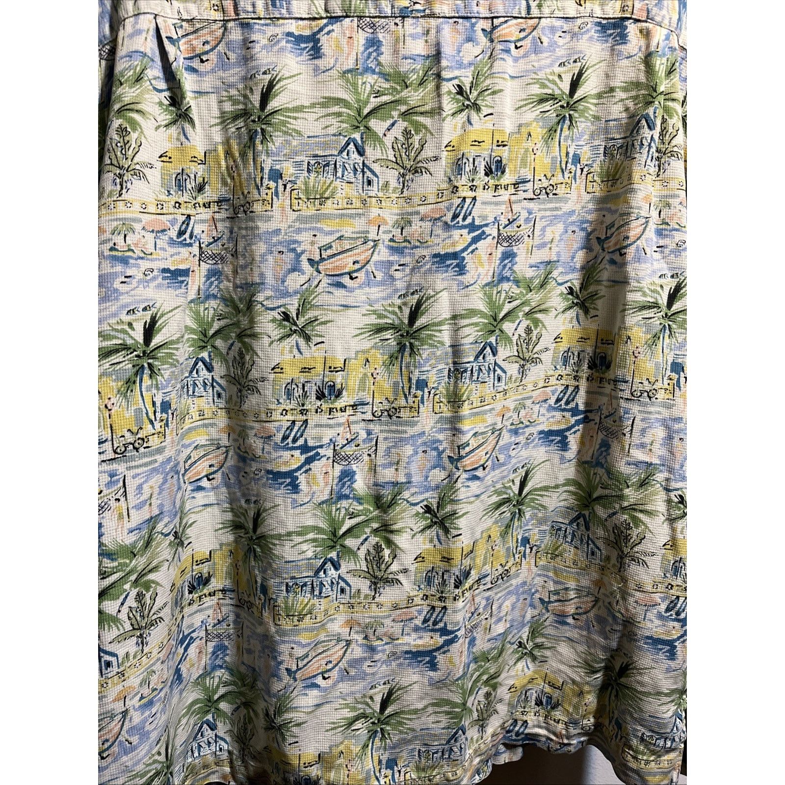 Other Bermuda Bay 100% Silk Hawaiian Shirt Men's Large Blue Fish Size US L / EU 52-54 / 3 - 10 Thumbnail
