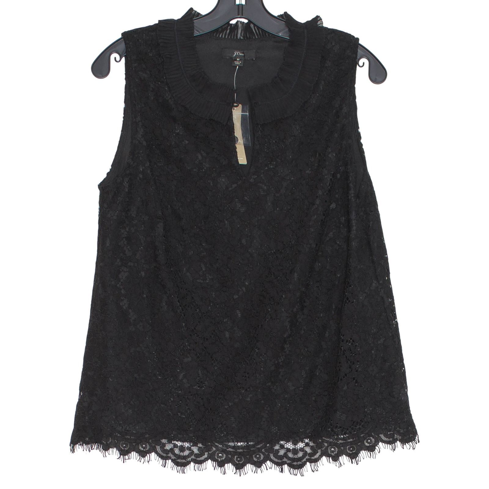 J.Crew NWT J Crew Lace Top Black Floral Sleeveless M Quiet Luxury Size M / US 6-8 / IT 42-44 - 1 Thumbnail