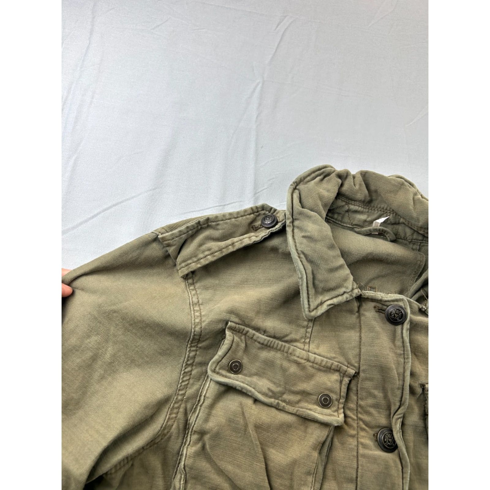 Free People Free People Jacket Womens L Green Military Pockets Canvas Casual Fall Spring Nylon Not Your Brothers? Size L / US 10 / IT 46 - 7 Thumbnail
