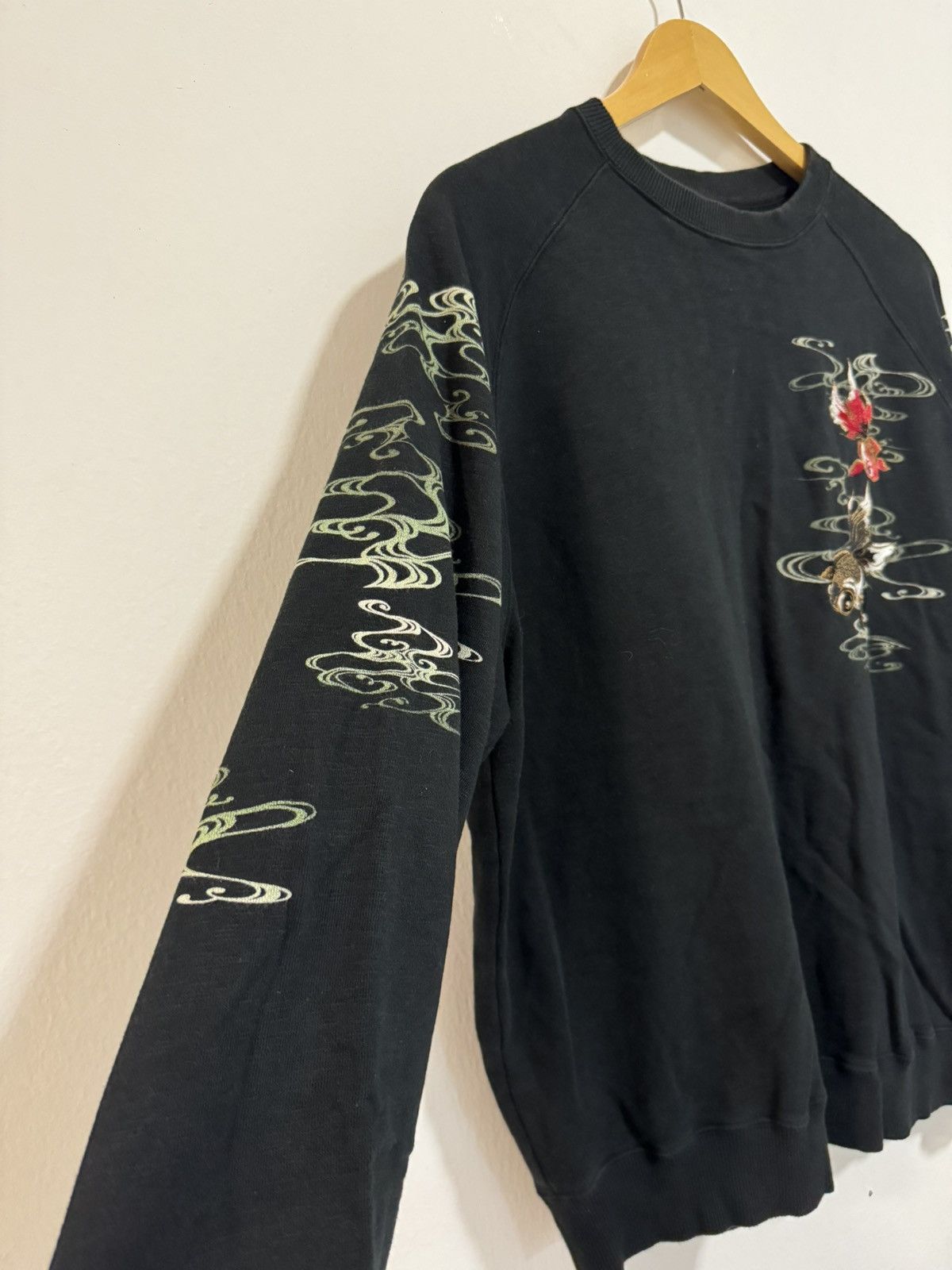 Japanese Brand Vintage Sukajan Design Koi Fish Embroidery Sweatshirt Size US L / EU 52-54 / 3 - 6 Thumbnail