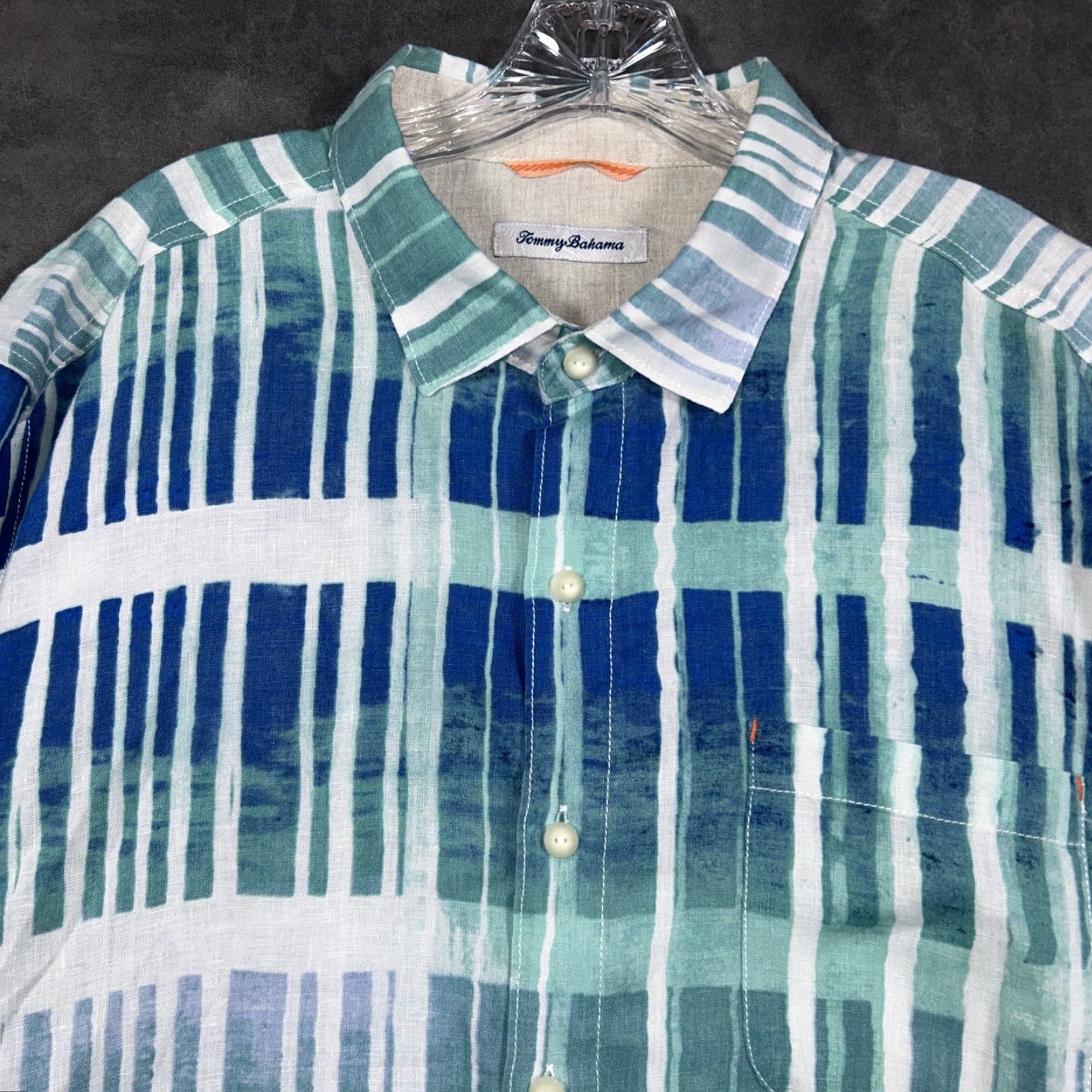 Tommy Bahama Tommy Bahama Mens Button-Up Linen Shirt L Long Sleeve Collared Beach Hawaii Multicolor Casual Size US L / EU 52-54 / 3 - 2 Thumbnail