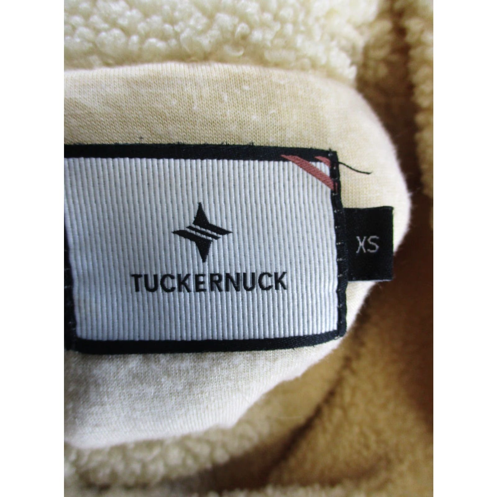 Vintage Tuckernuck Sweater Womens XS Beige Turtleneck Fleece Pullover Knit Shirt Pullover XS Womens 90s? Size XS / US 0-2 / IT 36-38 - 4 Thumbnail