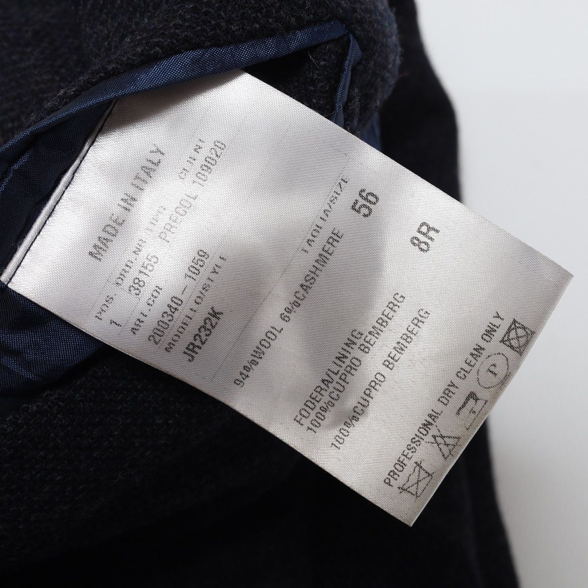 Caruso Raffaele Caruso Navy Blazer Jacket Wool Cashmere Size 46R - 13 Thumbnail