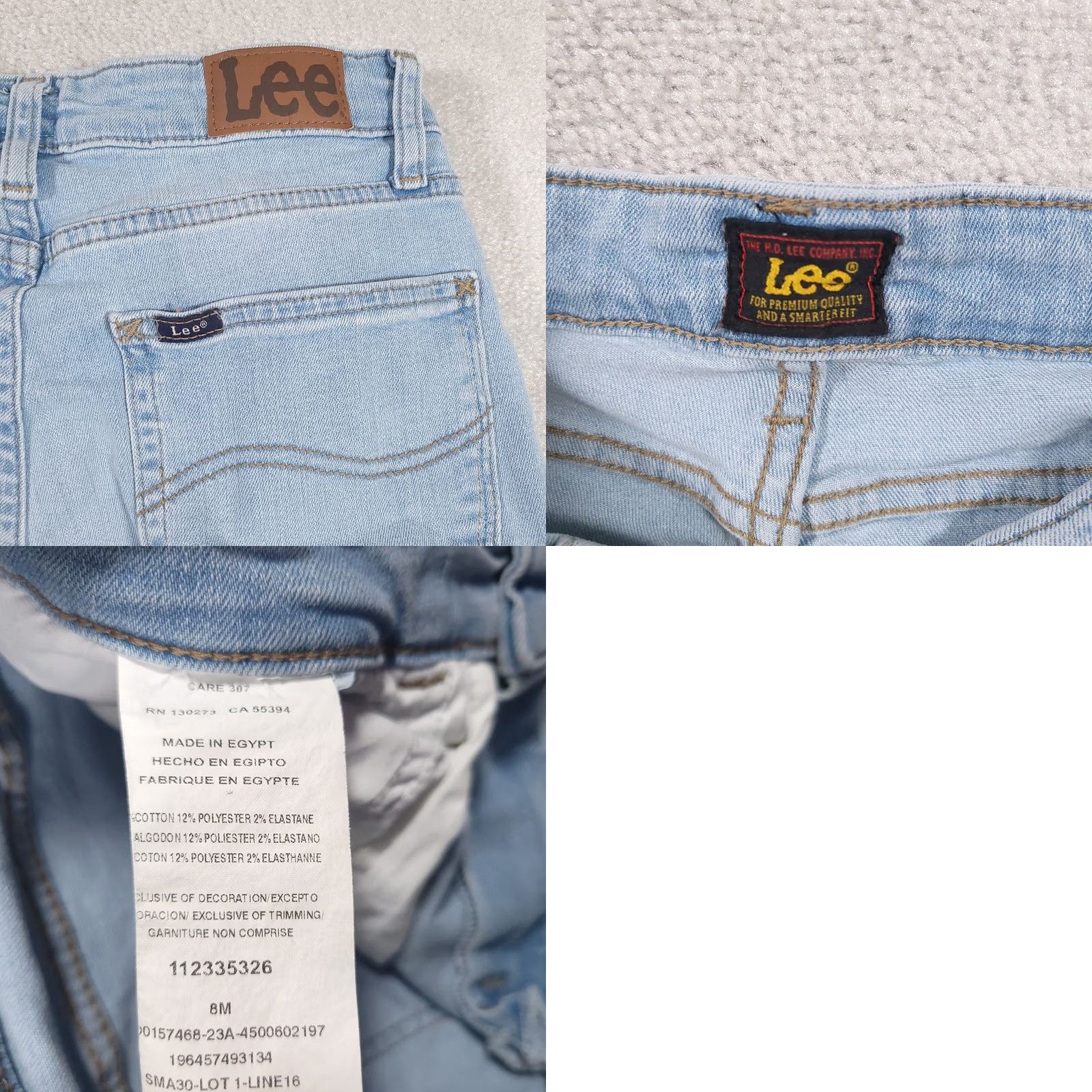 Lee Lee Jeans Women's 8 M Light Wash Stretch Mid Rise Denim Capri Crop 26.5" Raw Hem Jeans Size 30" / US 8 / IT 44 - 10 Thumbnail