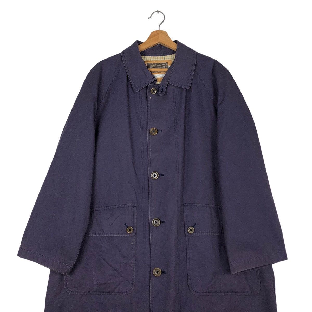 Japanese Brand 🔥Vintage Chore Long Jacket Biker Browning Blanket Tartan Size US M / EU 48-50 / 2 - 4 Thumbnail