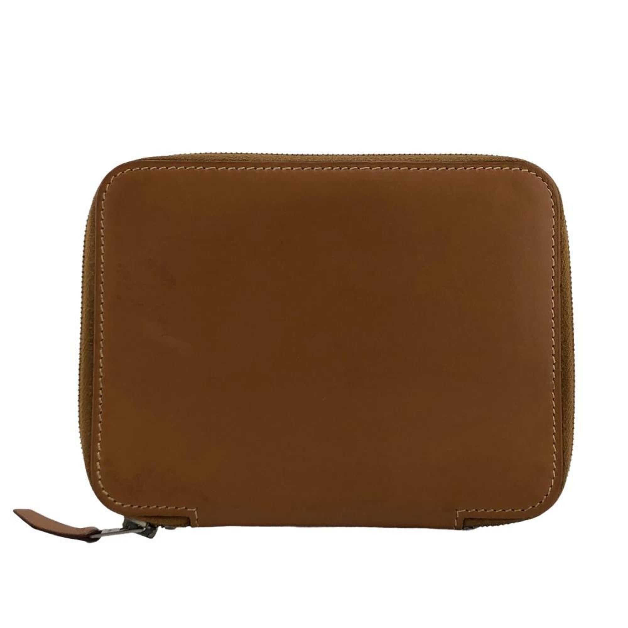 image of Hermes Agenda Zip Round Zipper Notebook Cover Brown Unisex, Women's
