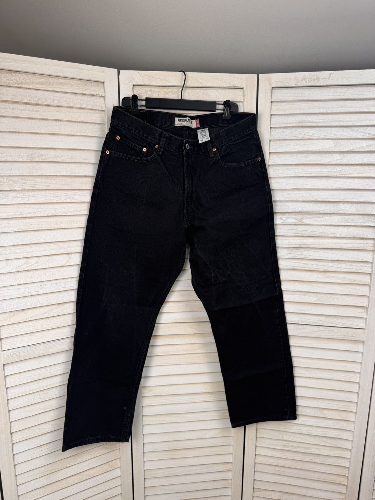 Levi's Levi's Jeans Men's Black Regular Straight Denim Cotton Size US 36 / EU 52 - 13 Thumbnail
