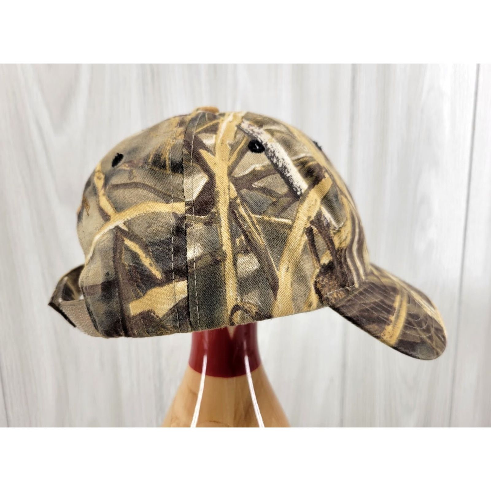 Vintage Drake Waterfowl Duck Hunting Hat Cap Strapback Camouflage Brown Advantage Max Men Adjustable Brown Camouflage Cap Hat Baseball Style Baseball Cap Mens Size ONE SIZE - 5 Thumbnail