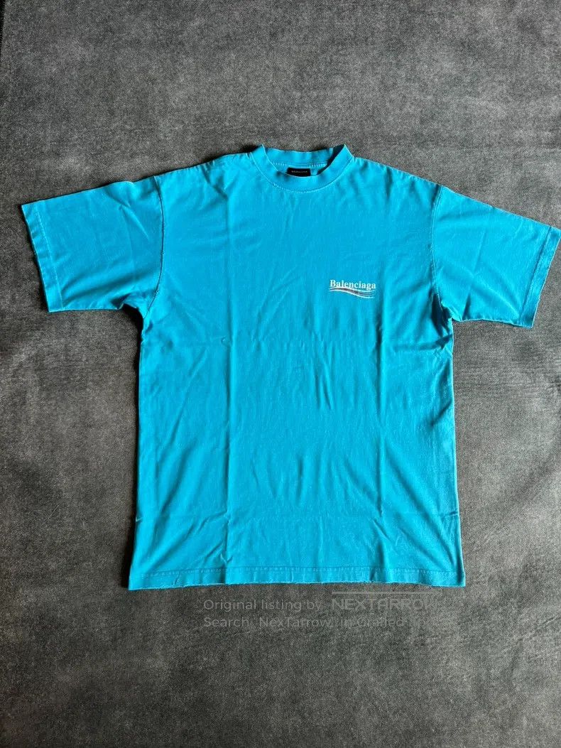 Balenciaga Balenciaga Blue Wave Cracked Pattern Coca-Cola Logo Short Size US XS / EU 42 / 0 - 1 Thumbnail