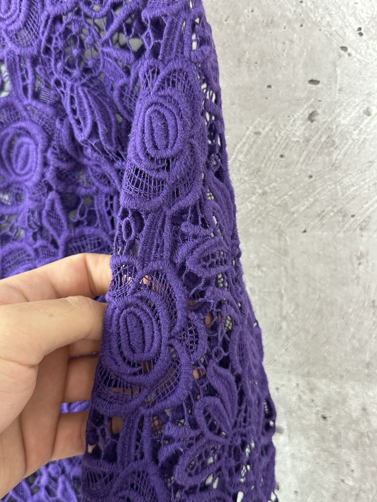 Blumarine Blumarine Made in Italy Embroidered Flowers Purple Dress Size M / US 6-8 / IT 42-44 - 7 Thumbnail