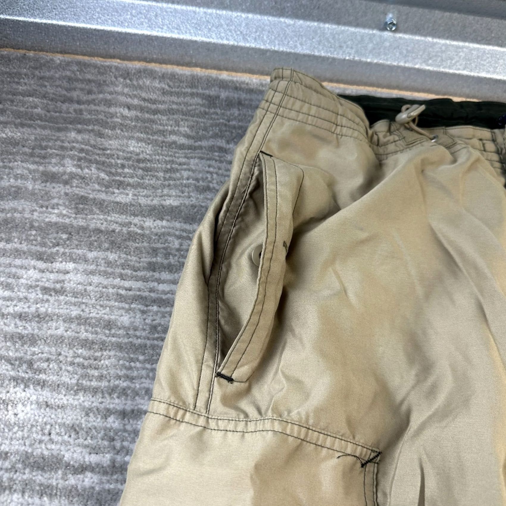 Gap VINTAGE Gap Pants Mens Small Beige Tan Paratrooper Cargo Pants Army Baggy Wide Leg Cargo Pocket 5-Pocket Design 29in Inseam Men Size US 29 - 4 Thumbnail