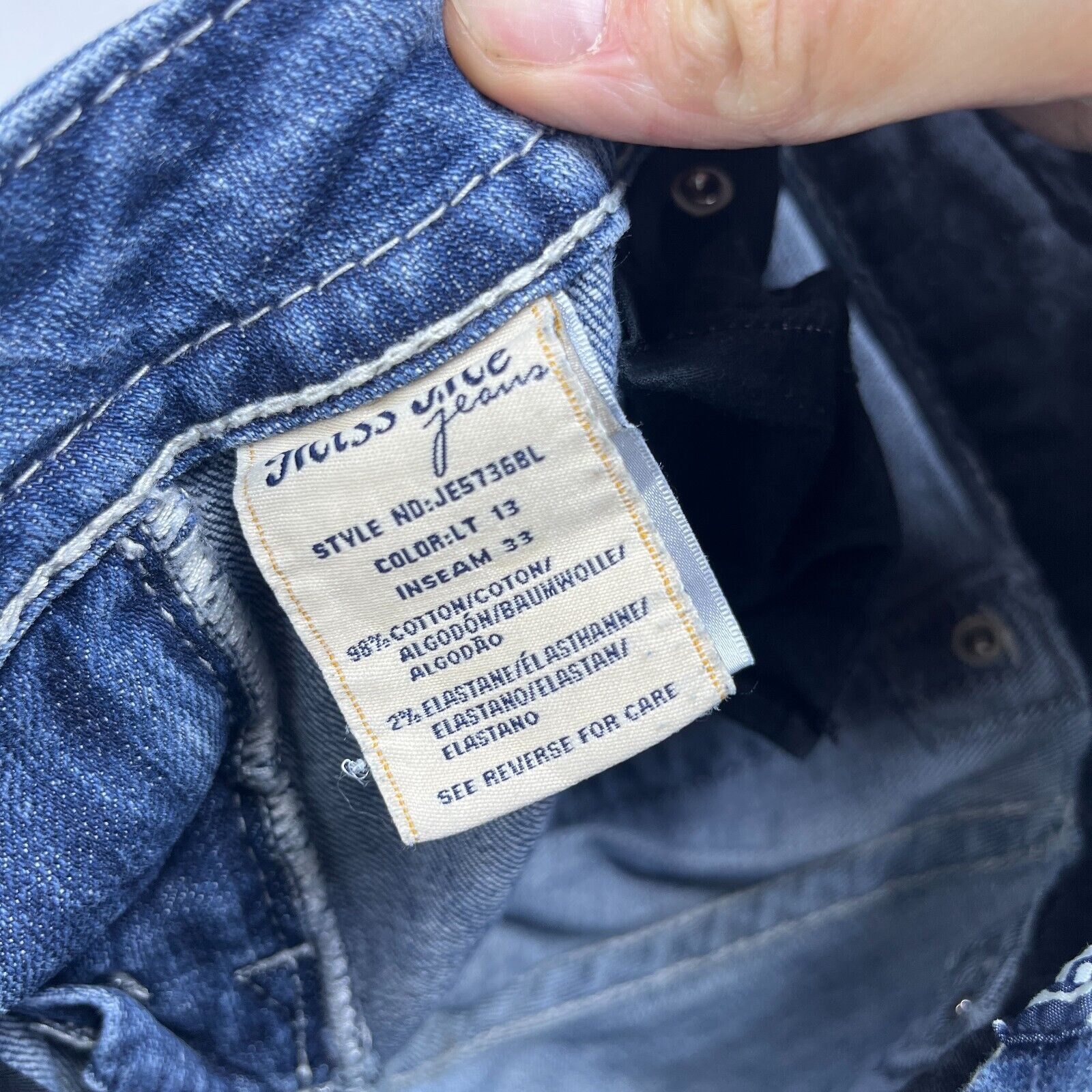 Miss Me × Vintage Vintage Y2K Miss Me Jeans Boot Flare Size 29 x 33 Cross Size 29" - 15 Thumbnail