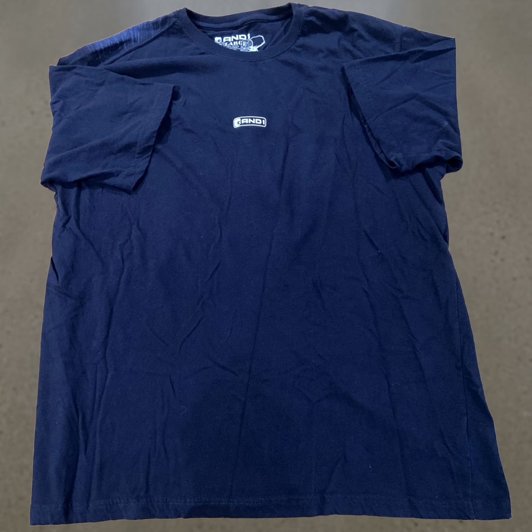 Vintage VINTAGE AND1 T-Shirt XL Blue 90s Graphic Print Crew Neck Short Sleeve Mens Size US XL / EU 56 / 4 - 1 Thumbnail