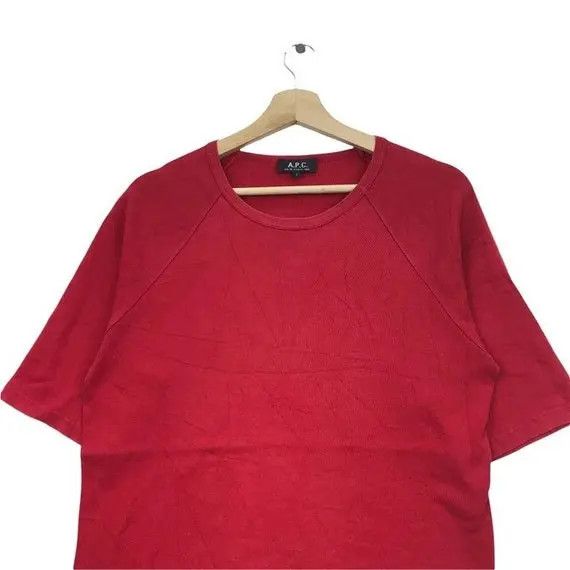 A.P.C. Vtg A.P.C Rue De FLEURUS PARIS APC Minimalist Red Tee Shirt Size US M / EU 48-50 / 2 - 2 Thumbnail