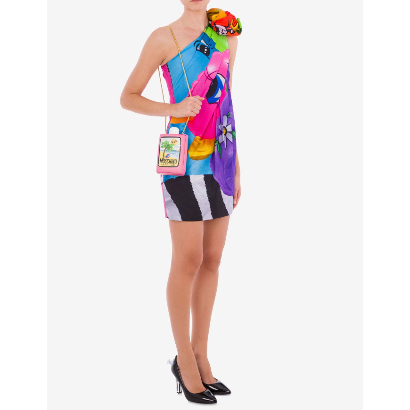 Moschino SS23 MOSCHINO Tropical Tan Clutch Pink Padded Sunscreen30SPF Size ONE SIZE - 12 Thumbnail