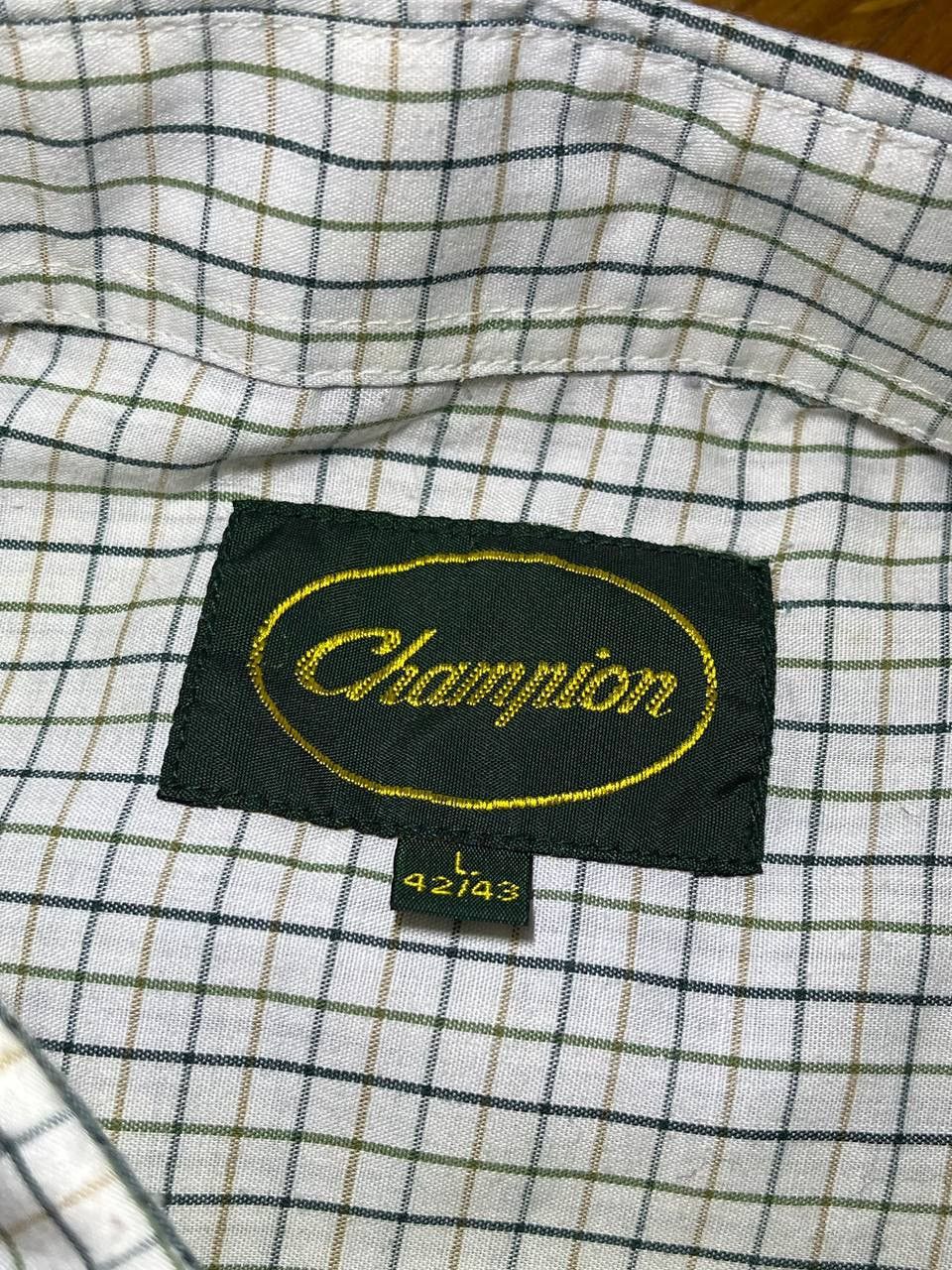 Champion Vintage Champion checkered basic shirt Size US L / EU 52-54 / 3 - 3 Thumbnail