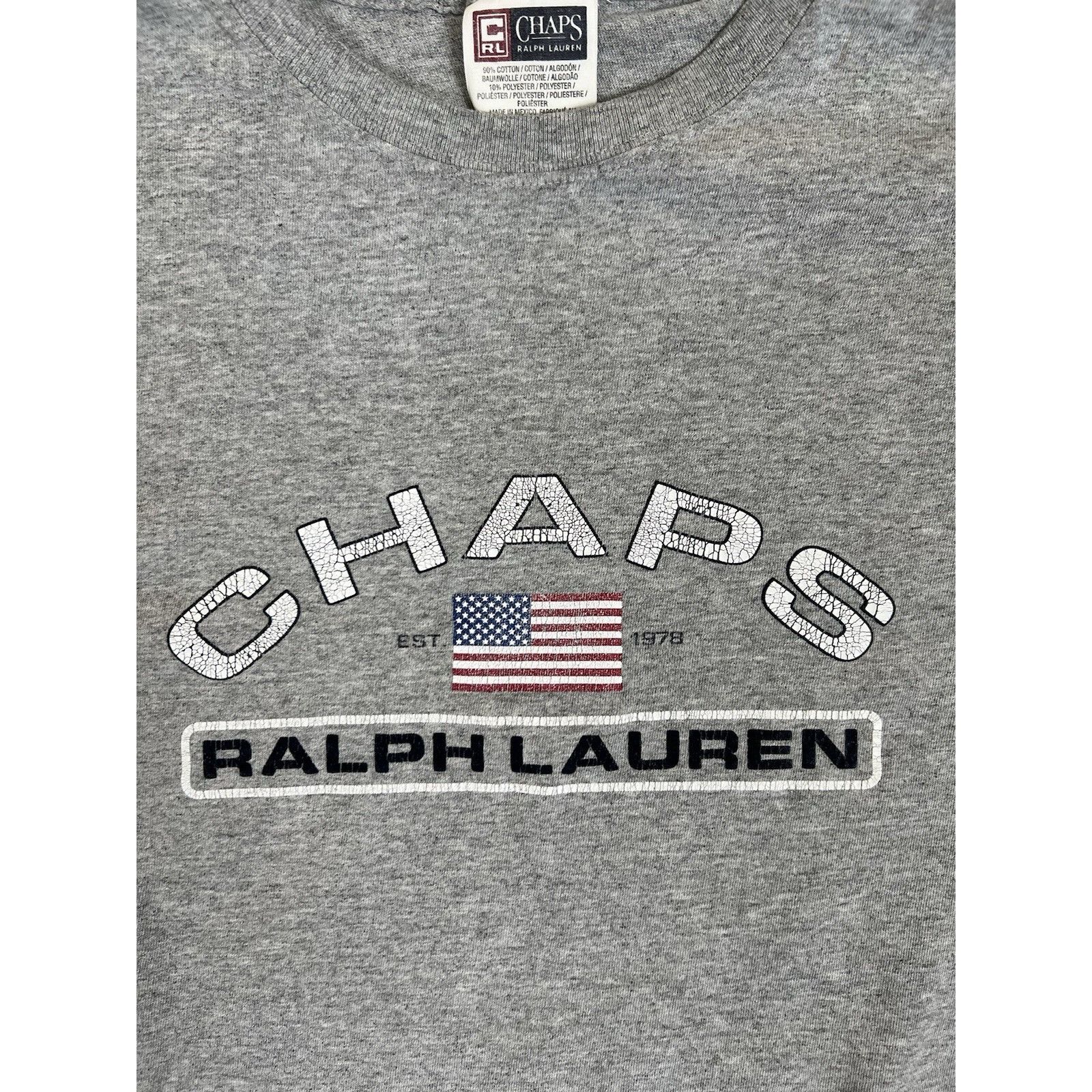 Ralph Lauren Vintage Chaps Ralph Lauren T-Shirt Size Medium Gray Spell Ou Size US M / EU 48-50 / 2 - 2 Thumbnail