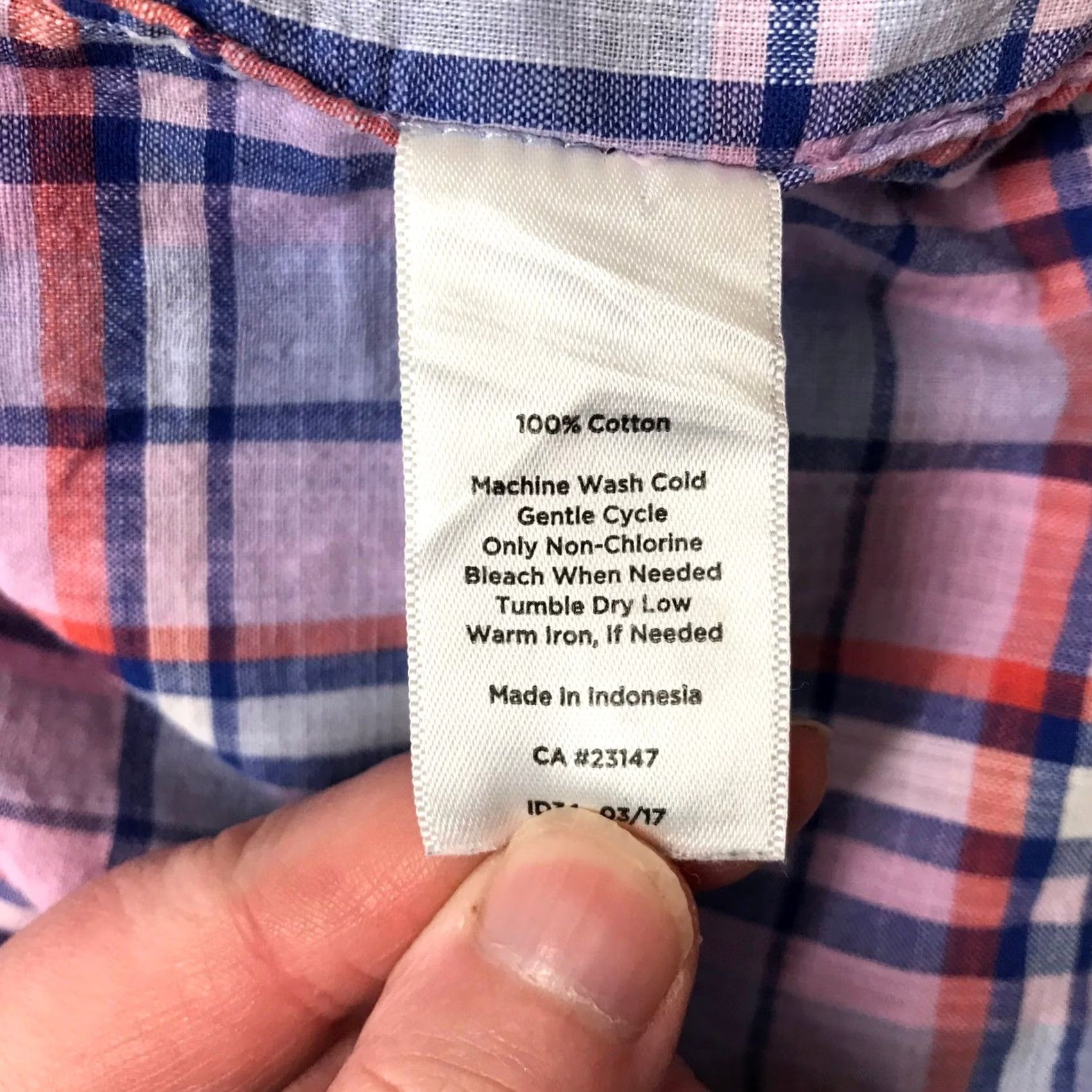 Talbots VINTAGE Talbots Womens XL Purple Pink Plaid Cotton Button-Down Long Sleeve Shirt Size XL / US 12-14 / IT 48-50 - 8 Thumbnail