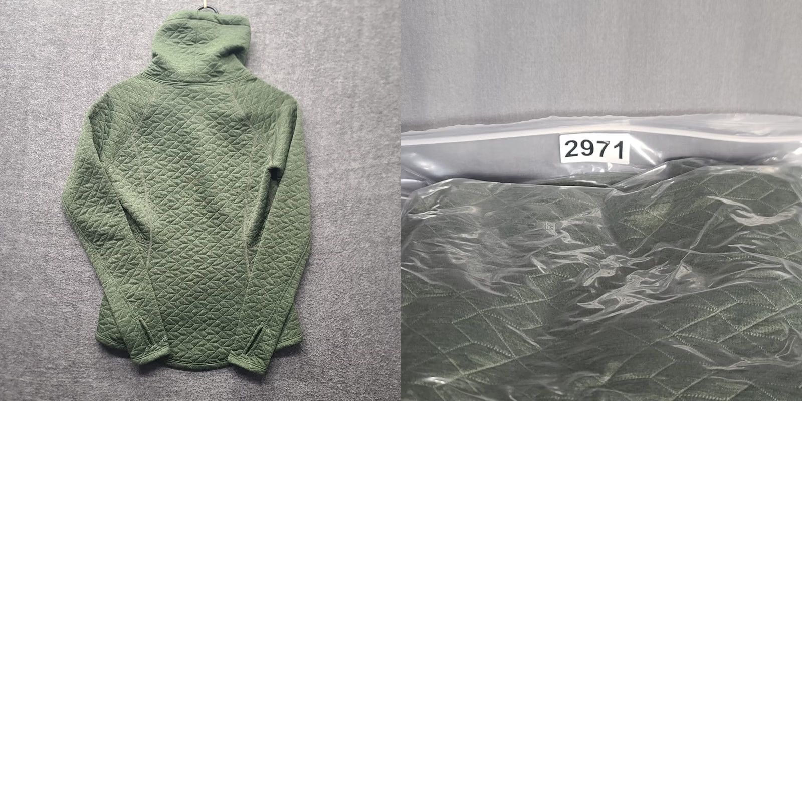 Marmot Marmot Womens Pullover Sweatshirt Diamond Quilted Fleece Cowl Neck Regular S Green Size S / US 4 / IT 40 - 9 Thumbnail