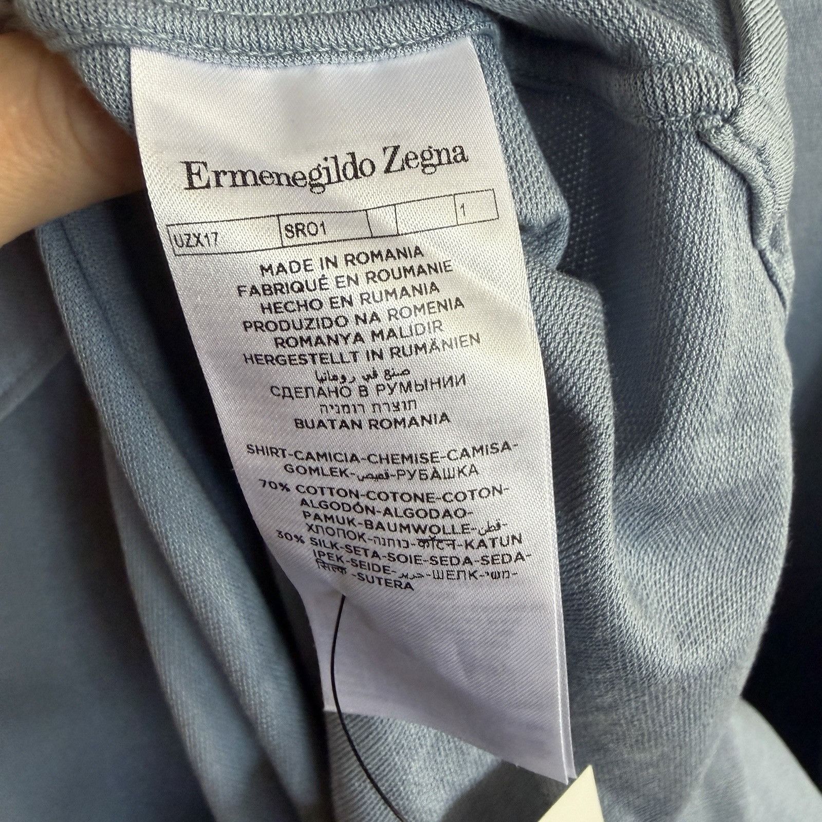 Ermenegildo Zegna NWT ZEGNA SHIRT MENS BLUE BUTTON DOWN SZ 3XL 100% Authentic Size US XXL / EU 58 / 5 - 4 Thumbnail