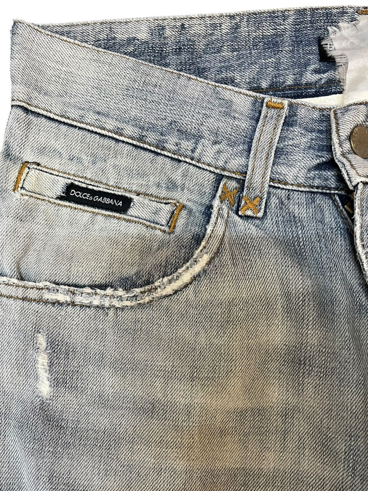 Dolce & Gabbana Vintage Dolce&Gabbana Double Zipper Ripped Distressed Denim Size US 31 - 5 Thumbnail