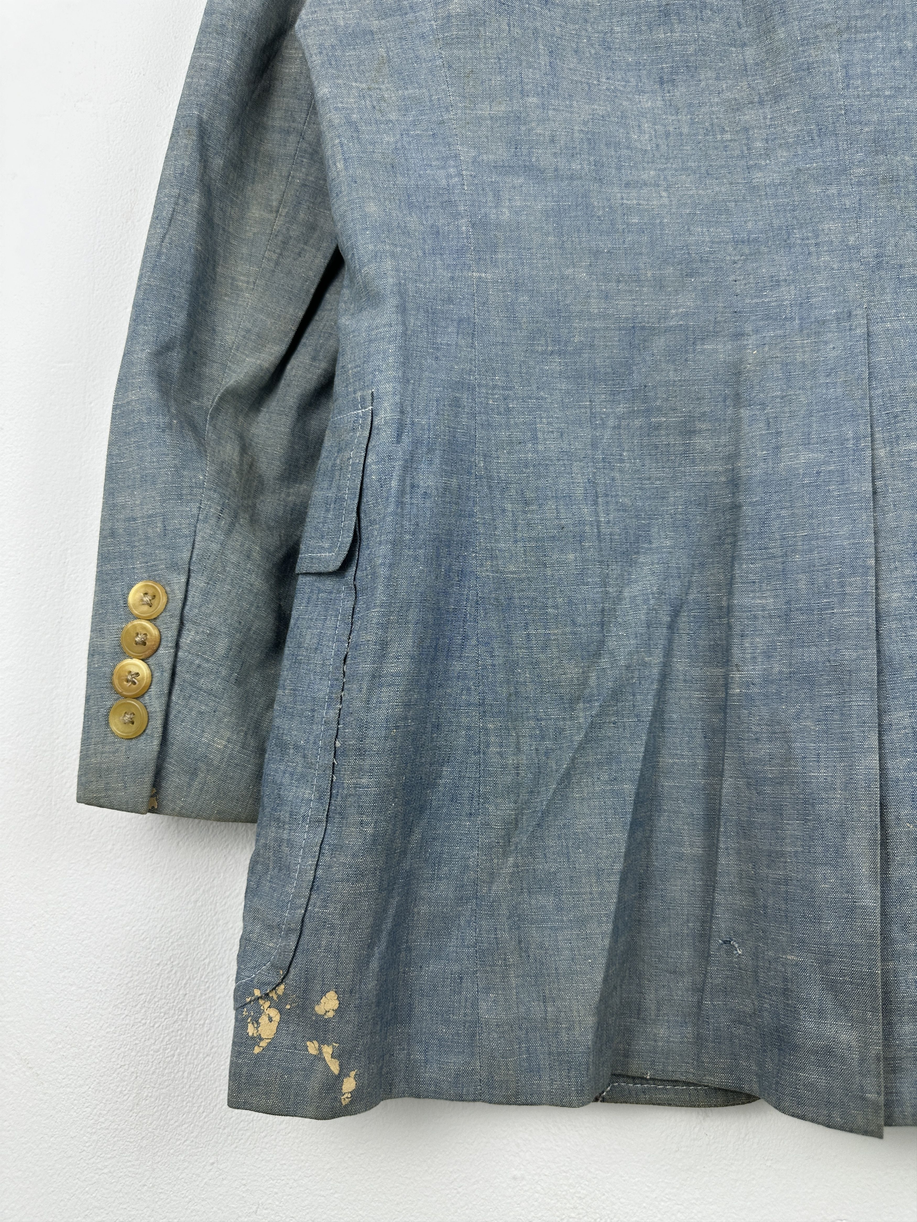 Polo Ralph Lauren Vintage Polo Ralph Lauren Linen Blazer Jacket Blue Size US S / EU 44-46 / 1 - 12 Thumbnail