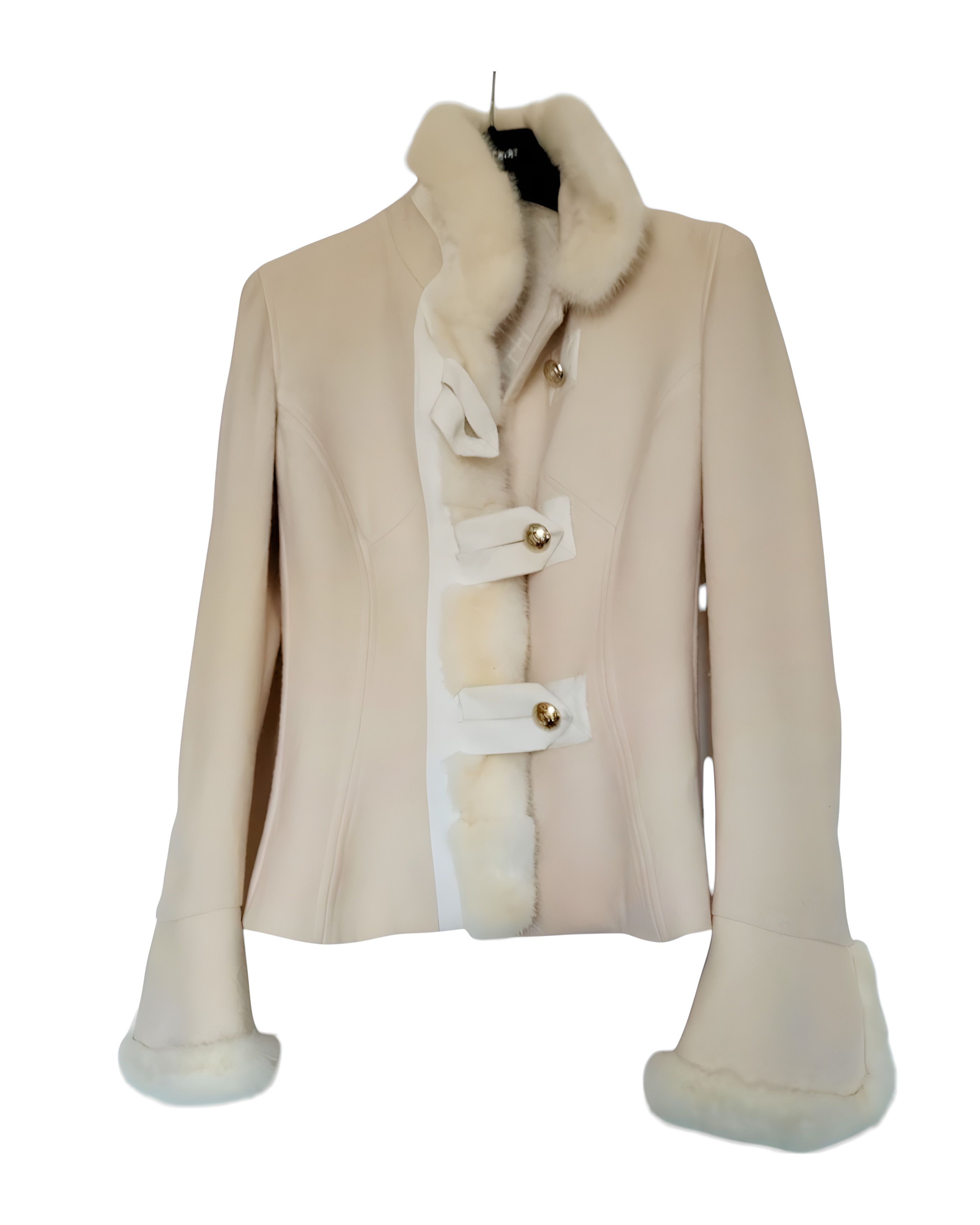 Roberto Cavalli Roberto Cavalli Real Mink Fur Wool Skirt Suit, Early 2000s Size S / US 4 / IT 40 - 3 Thumbnail