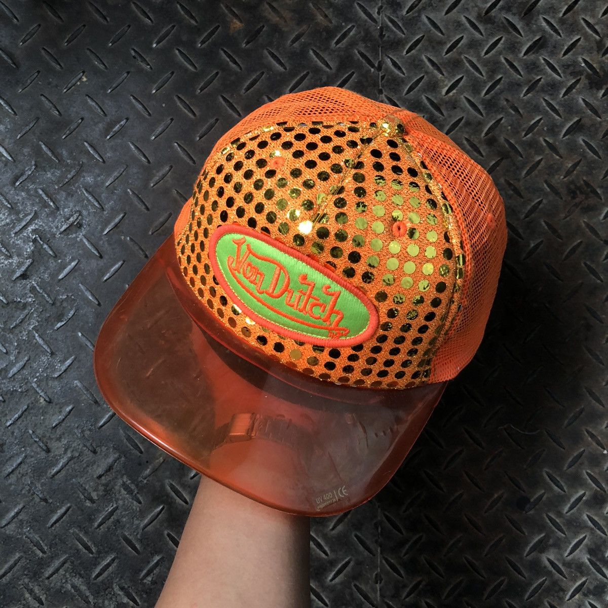 Von Dutch 🚫 SOLD 🚫 Vondutch Y2K UV Protection Visor Trucker Hat Size ONE SIZE - 2 Thumbnail