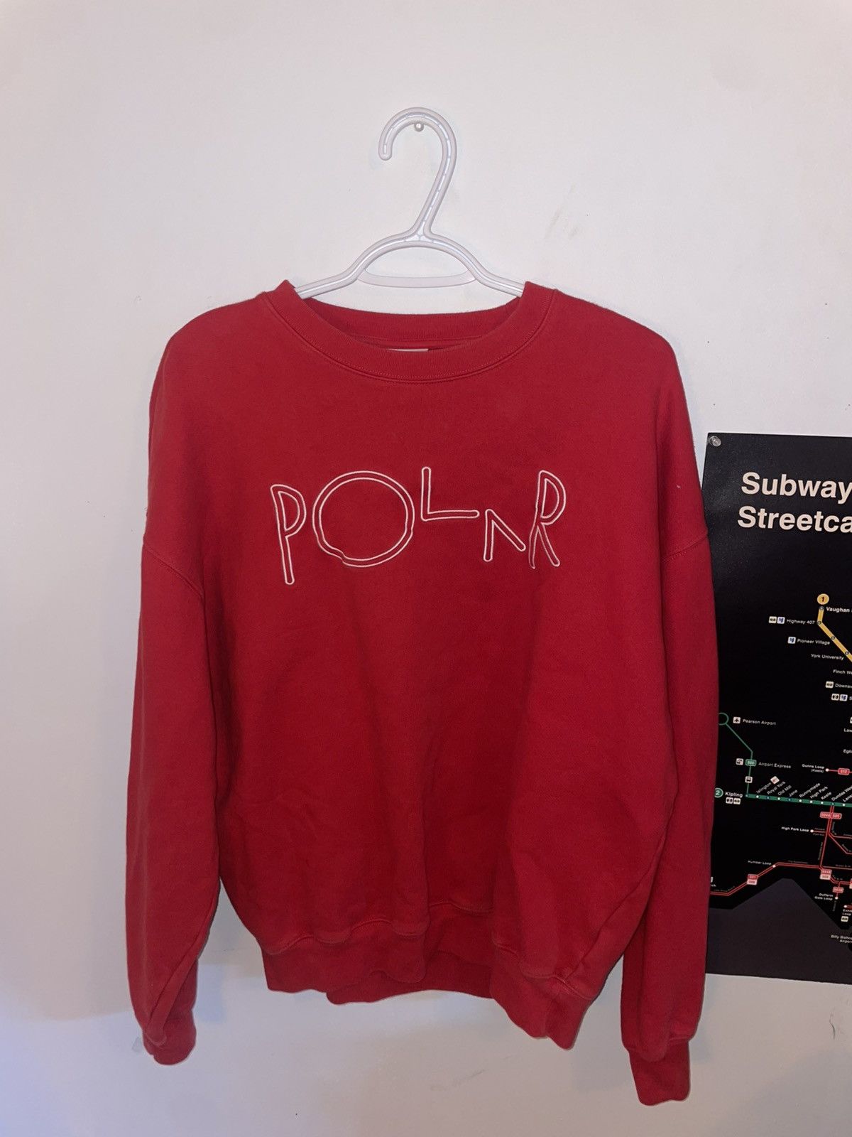 Polar Skate Co. Polar Skate Co Red Crewneck Size US M / EU 48-50 / 2 - 1 Thumbnail
