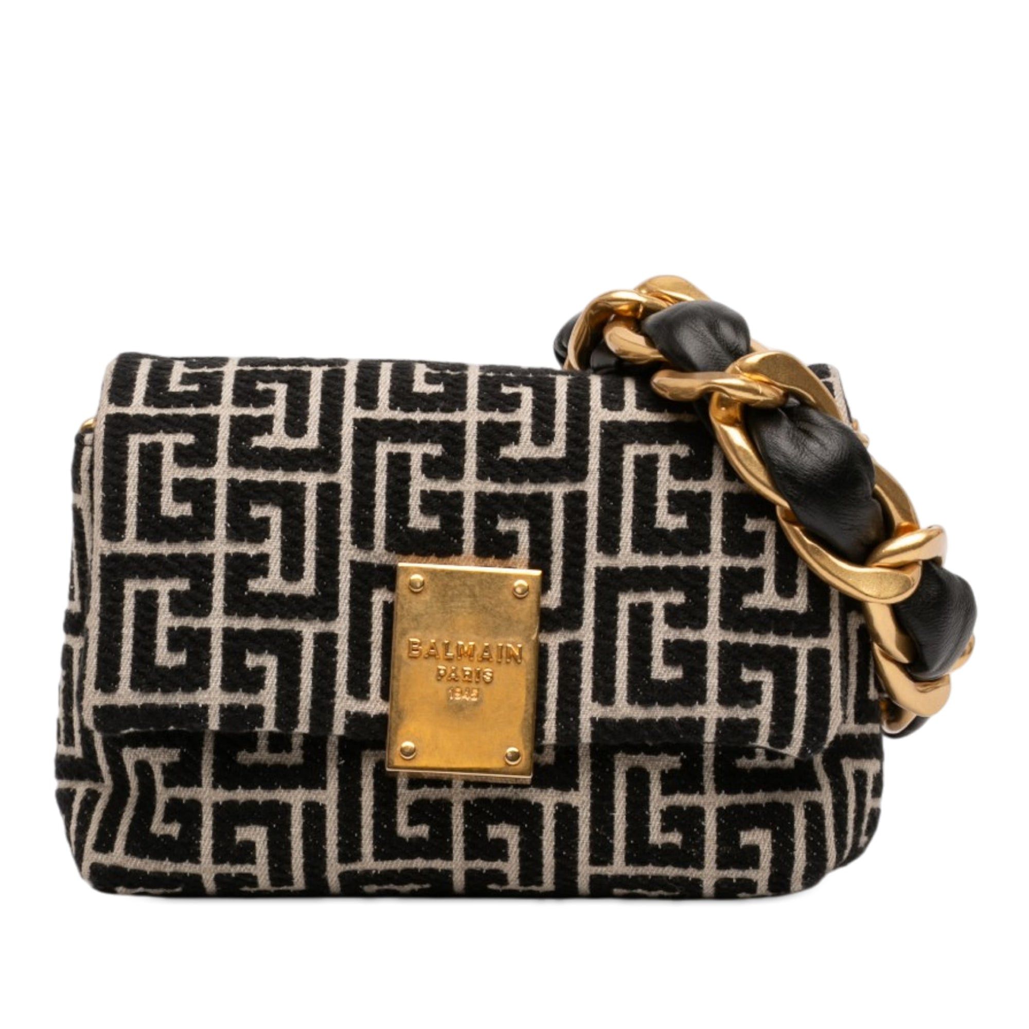Balmain Mini Monogram Jacquard 1945 Crossbody Size ONE SIZE - 1 Thumbnail