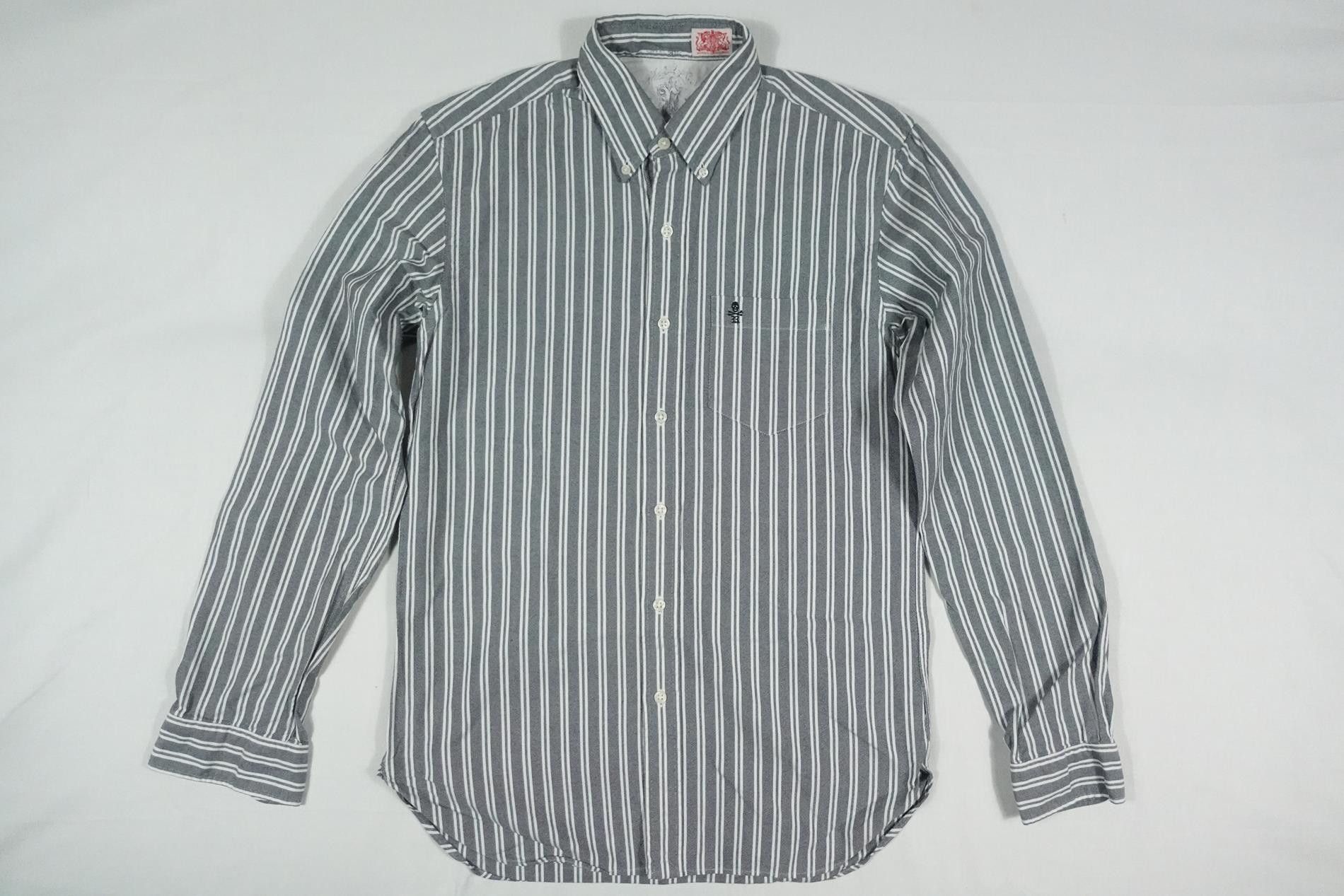 Rugby Ralph Lauren Ralph Lauren Rugby Shirt Striped Gray White Skull Varsity S Size US S / EU 44-46 / 1 - 1 Thumbnail