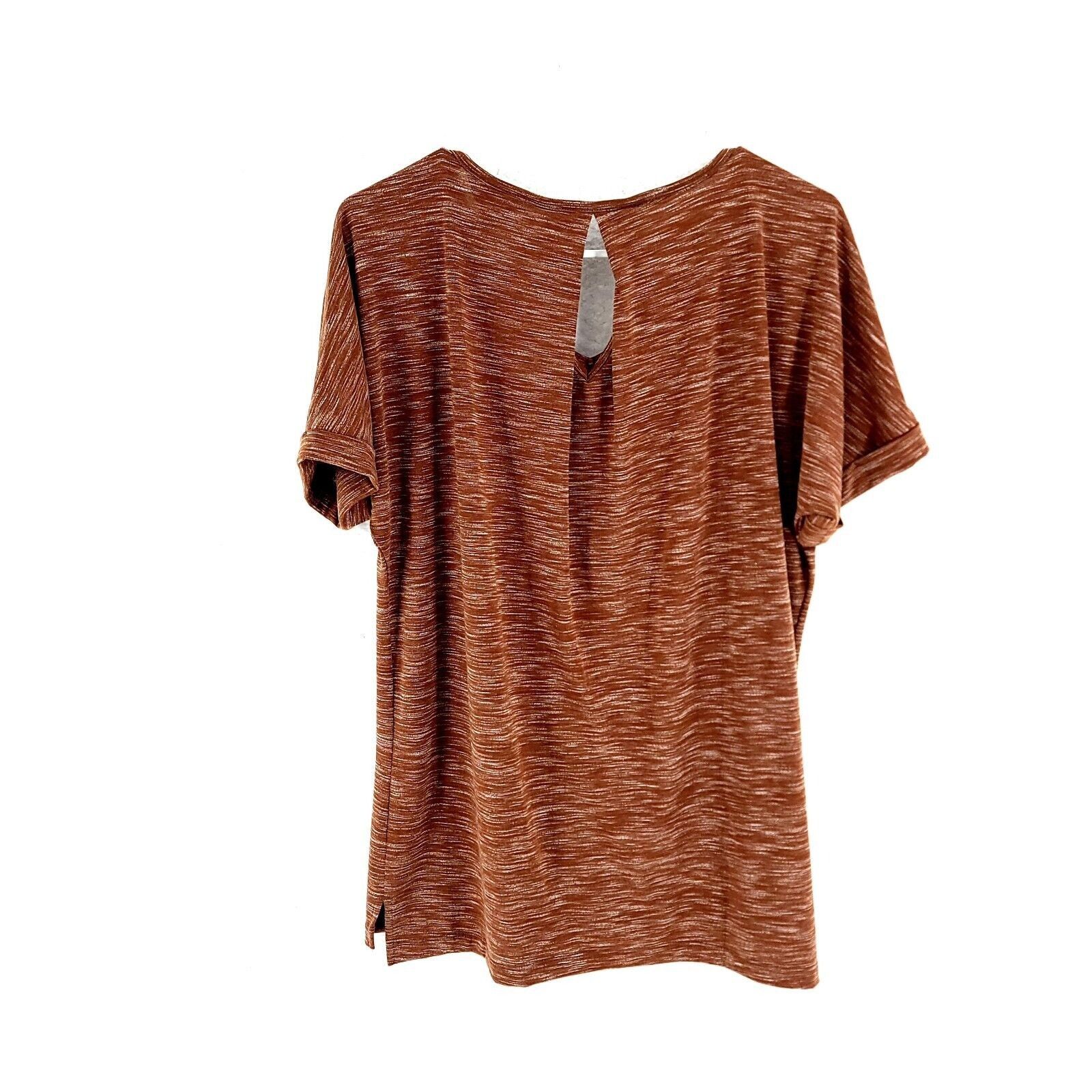 Vintage Christopher & Banks Brown V-Neck T-Shirt Hallow Back Small Size S / US 4 / IT 40 - 4 Thumbnail
