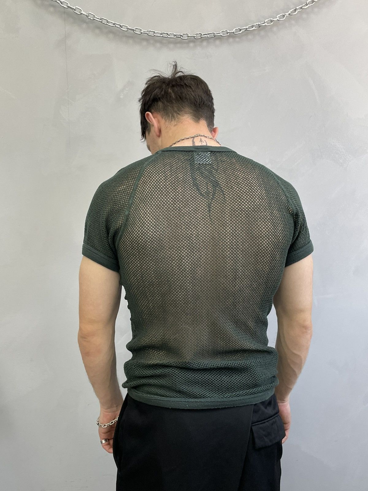 Japanese Brand Vintage slim mesh top diesel style t shirts y2k Size US M / EU 48-50 / 2 - 5 Thumbnail