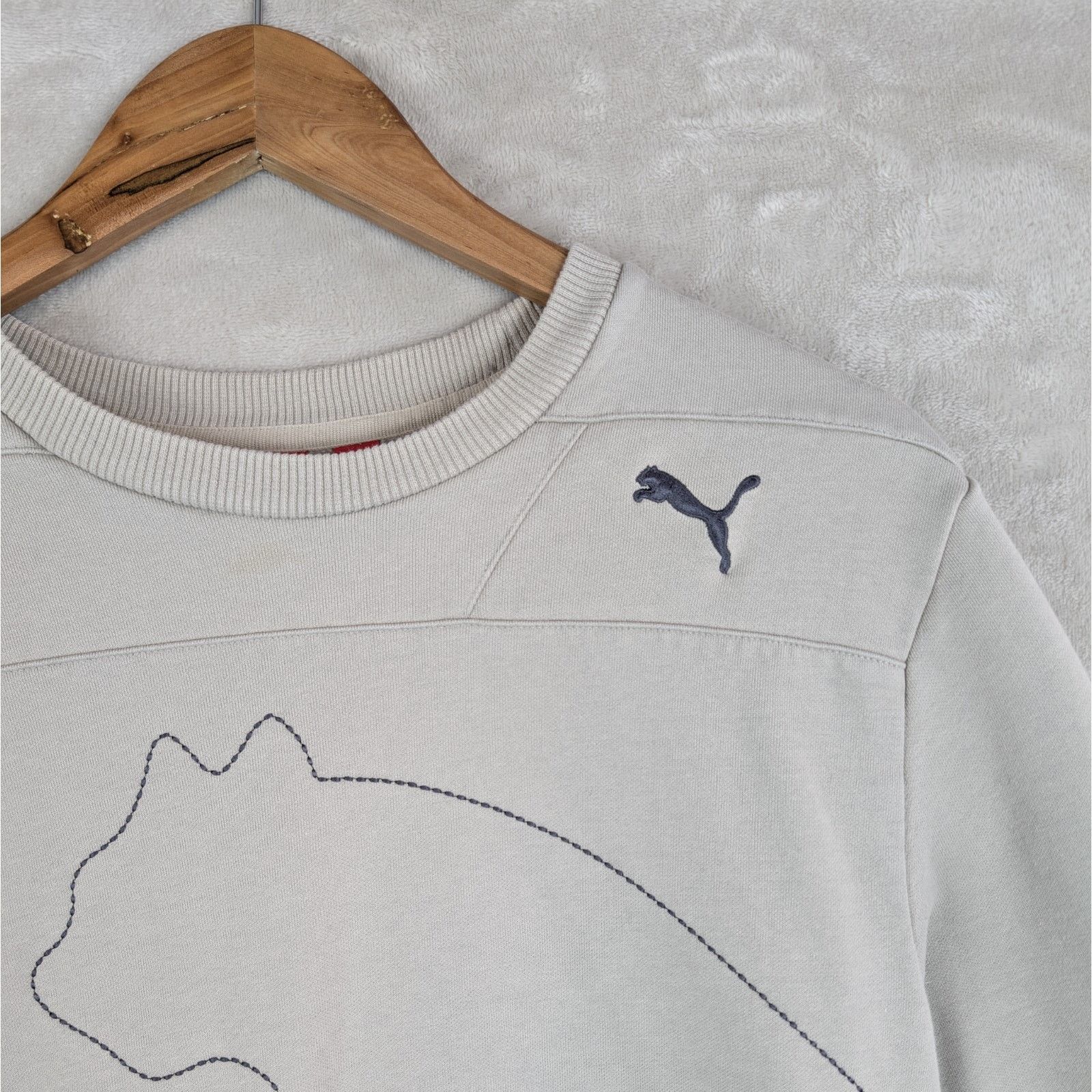 Puma Puma Sweatshirt Y2K Sweatshirt Gray Stitched *flaw* Size US S / EU 44-46 / 1 - 3 Thumbnail