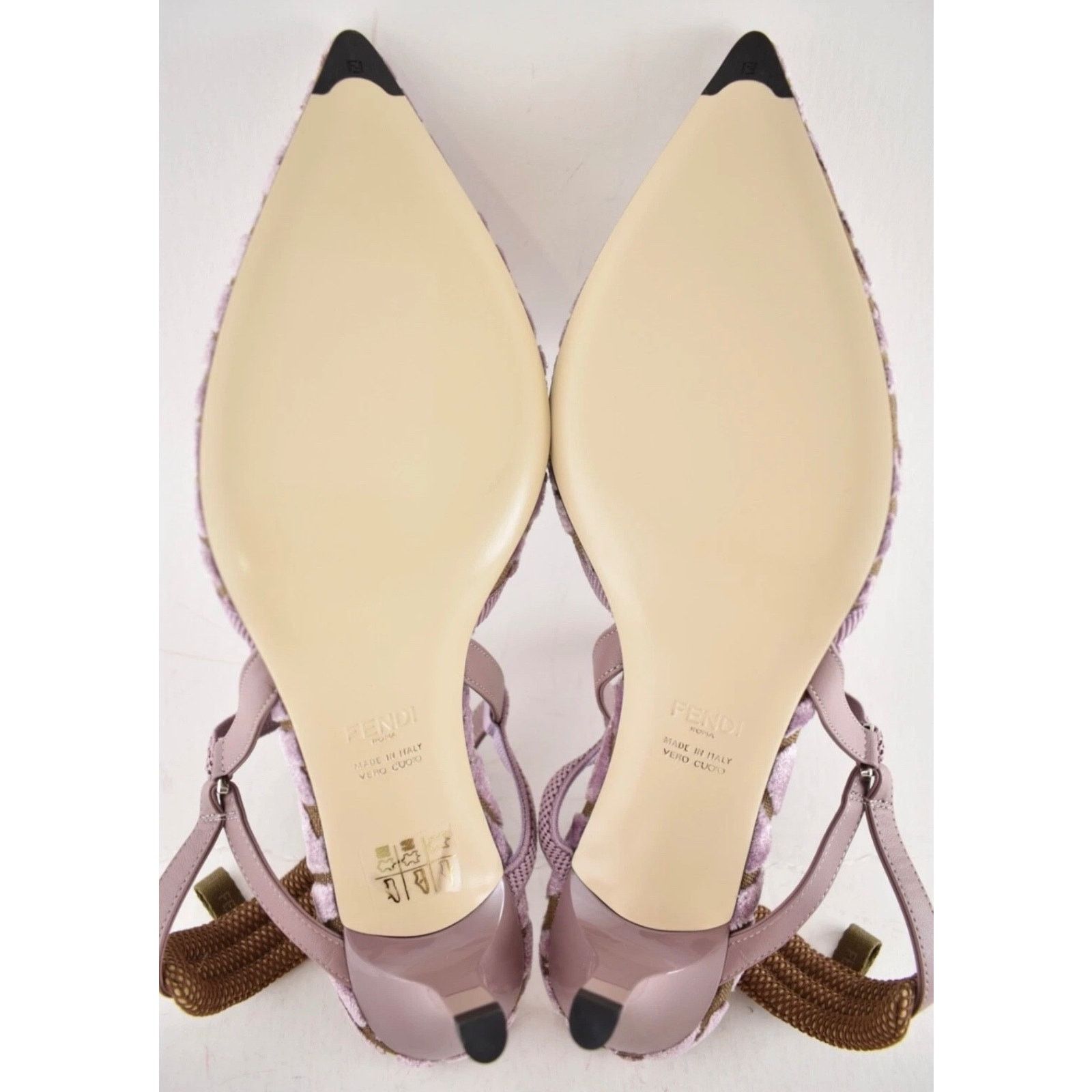 Fendi Fendi Colibri Lite Mauve Pink FF Logo Pointed Slingback 55 Size US 7.5 / IT 37.5 - 16 Thumbnail