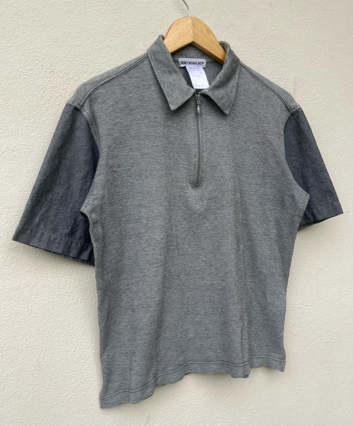 Designer × Issey Miyake × Japanese Brand Issey Miyake Half Zipper Polo Tee Size US M / EU 48-50 / 2 - 3 Thumbnail