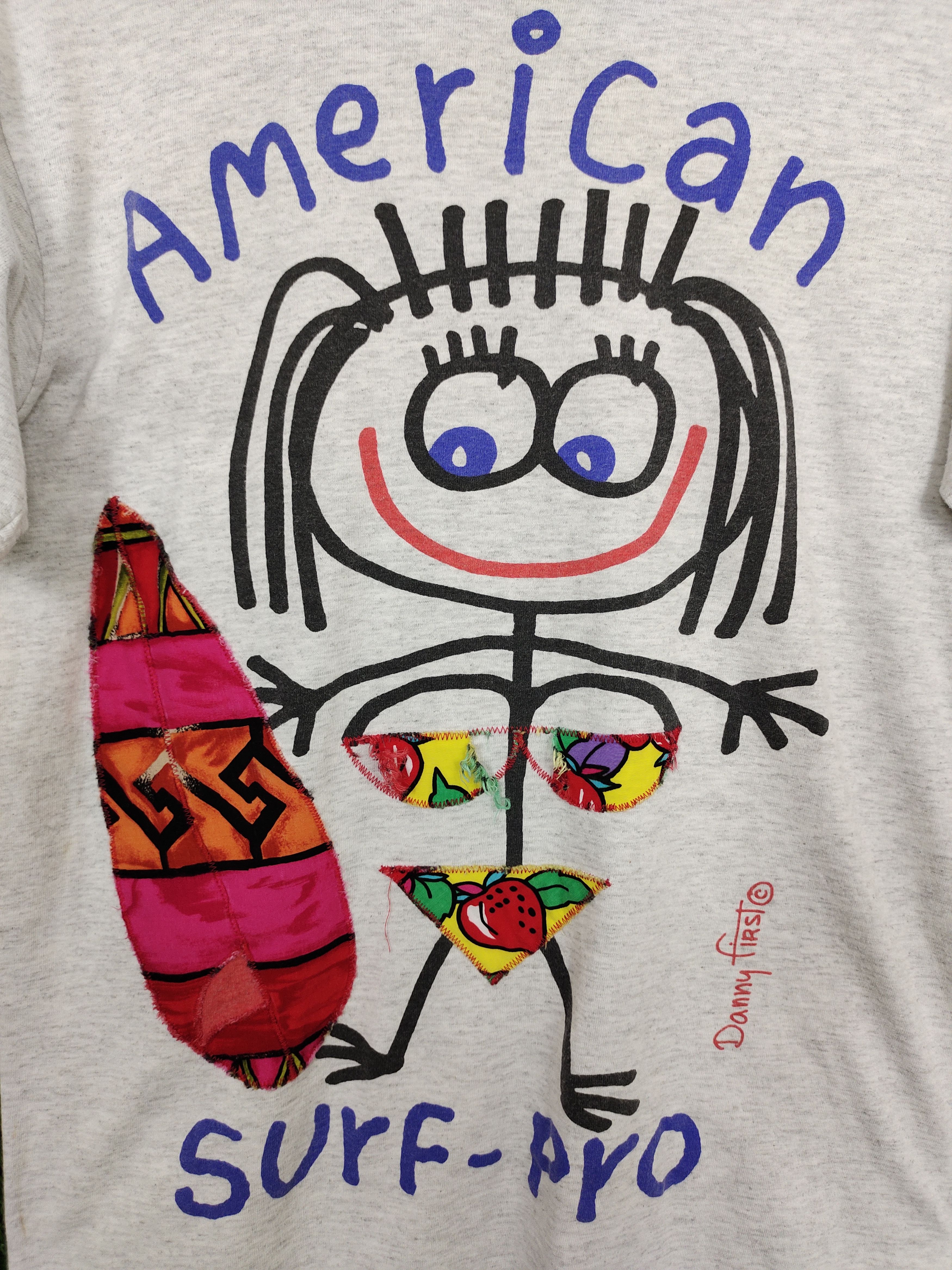 Vintage Vintage 90s Danny First "America Surf-Pro" T Shirt Size US M / EU 48-50 / 2 - 4 Thumbnail