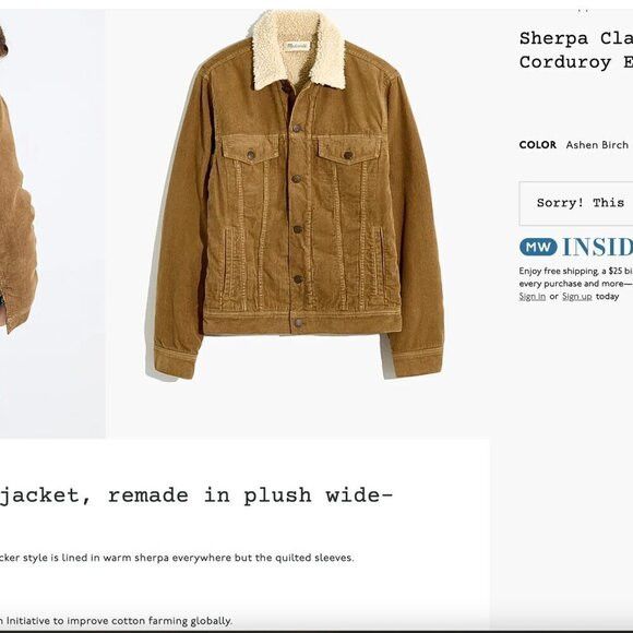 Madewell × Vintage VTG Madewell Men’s Beige Sherpa Trucker Jacket L Size US L / EU 52-54 / 3 - 6 Thumbnail