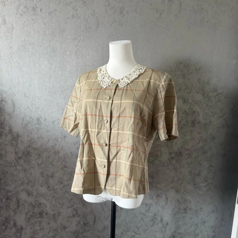 Burberry Burberry Green Wool Short Sleeve Shirt Size M / US 6-8 / IT 42-44 - 1 Thumbnail