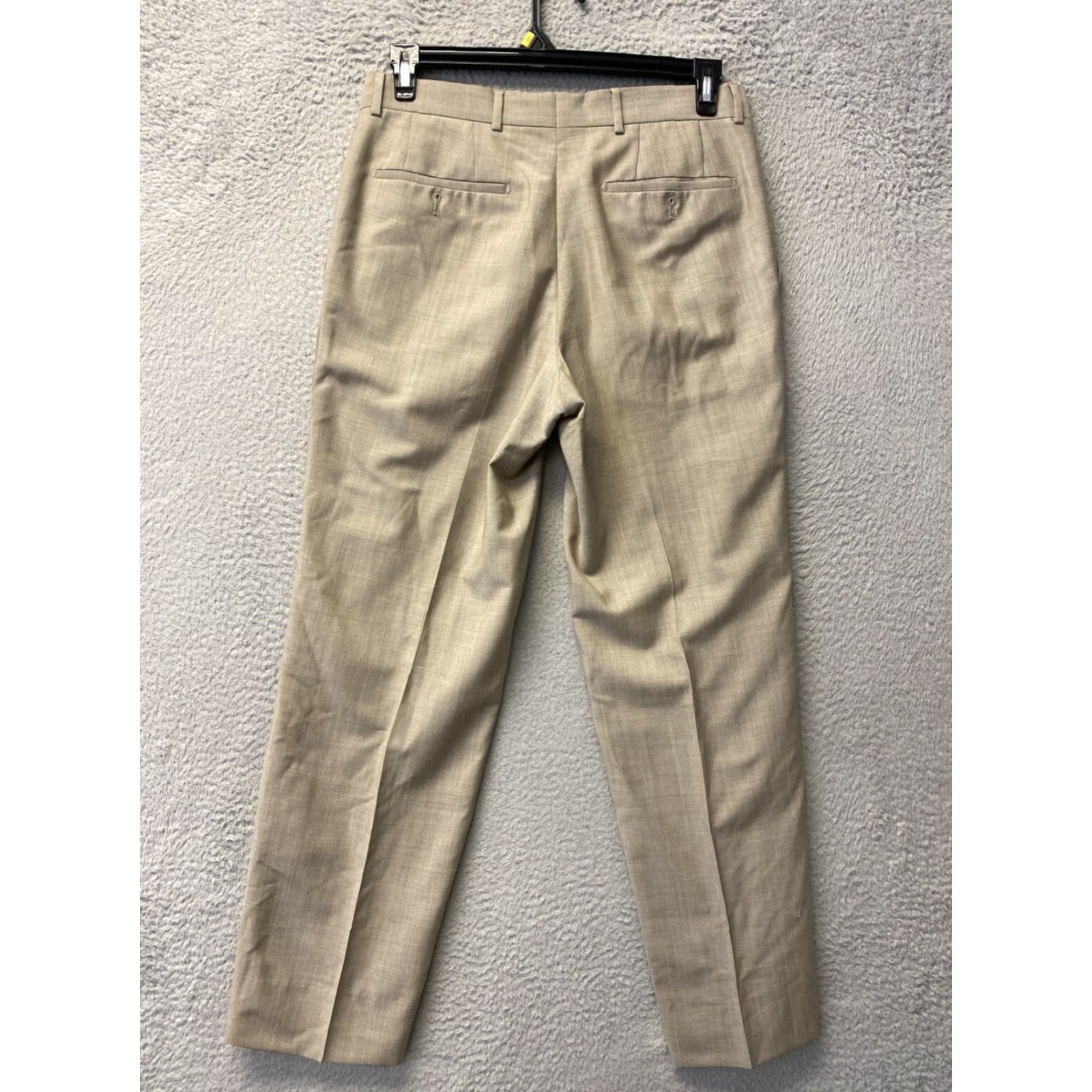 Vintage VINTAGE Hugo Boss Men’s Wool Blend Dress Pants 32x32 Tan Formal Business Casual Size US 32 / EU 48 - 7 Thumbnail