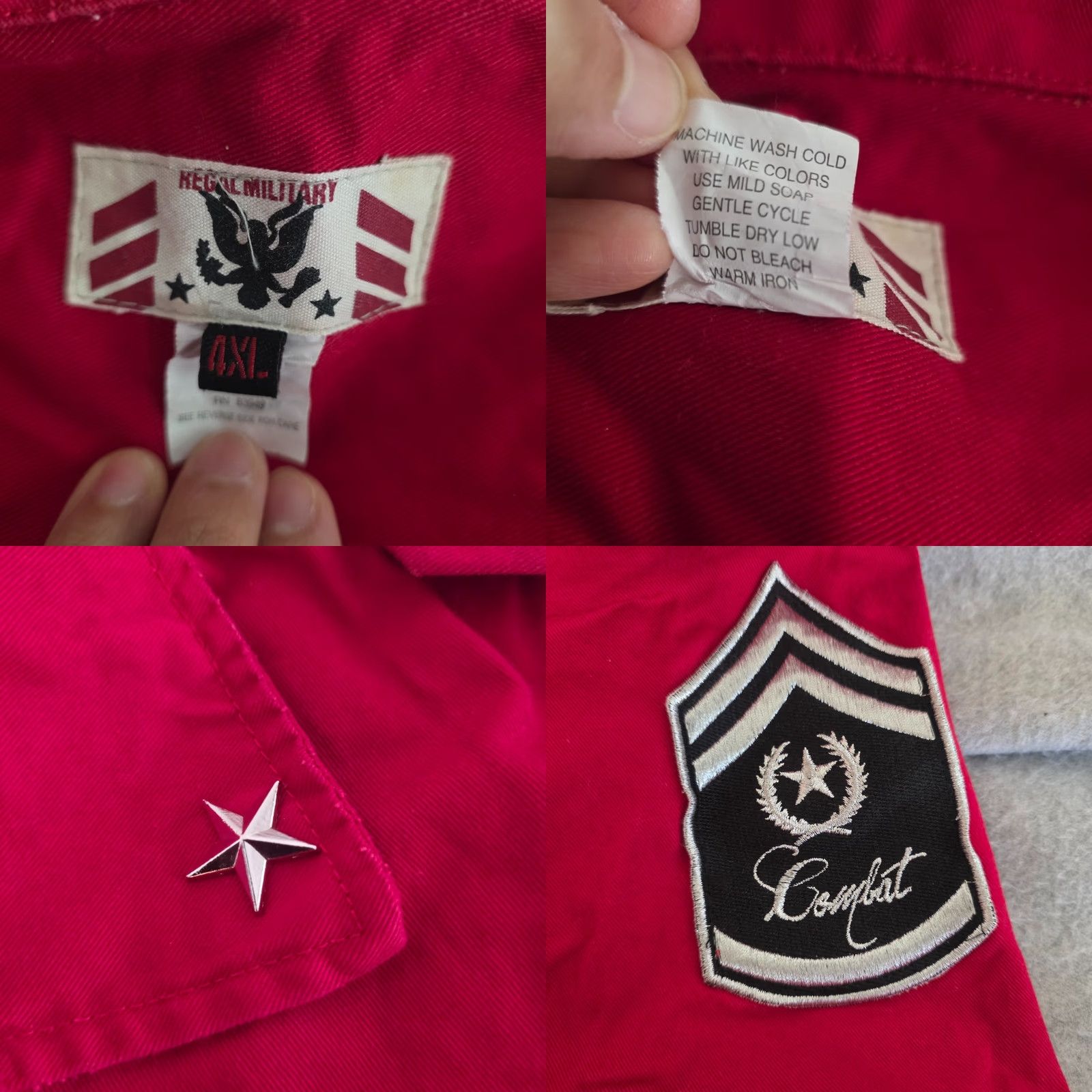 Vintage Regal Military Combat Force Shirt Men's 4XL Red Tactical Patches Badges Medals Shirt Size US XXL / EU 58 / 5 - 9 Thumbnail