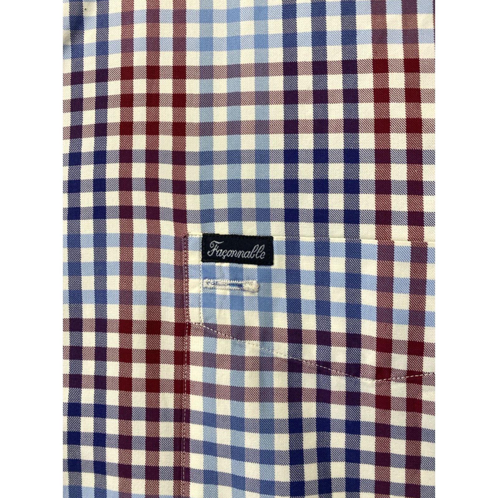Faconnable VINTAGE Façonnable Cotton Blue Plaid Long Sleeve Shirt XL 90s Mens Size US XL / EU 56 / 4 - 3 Thumbnail