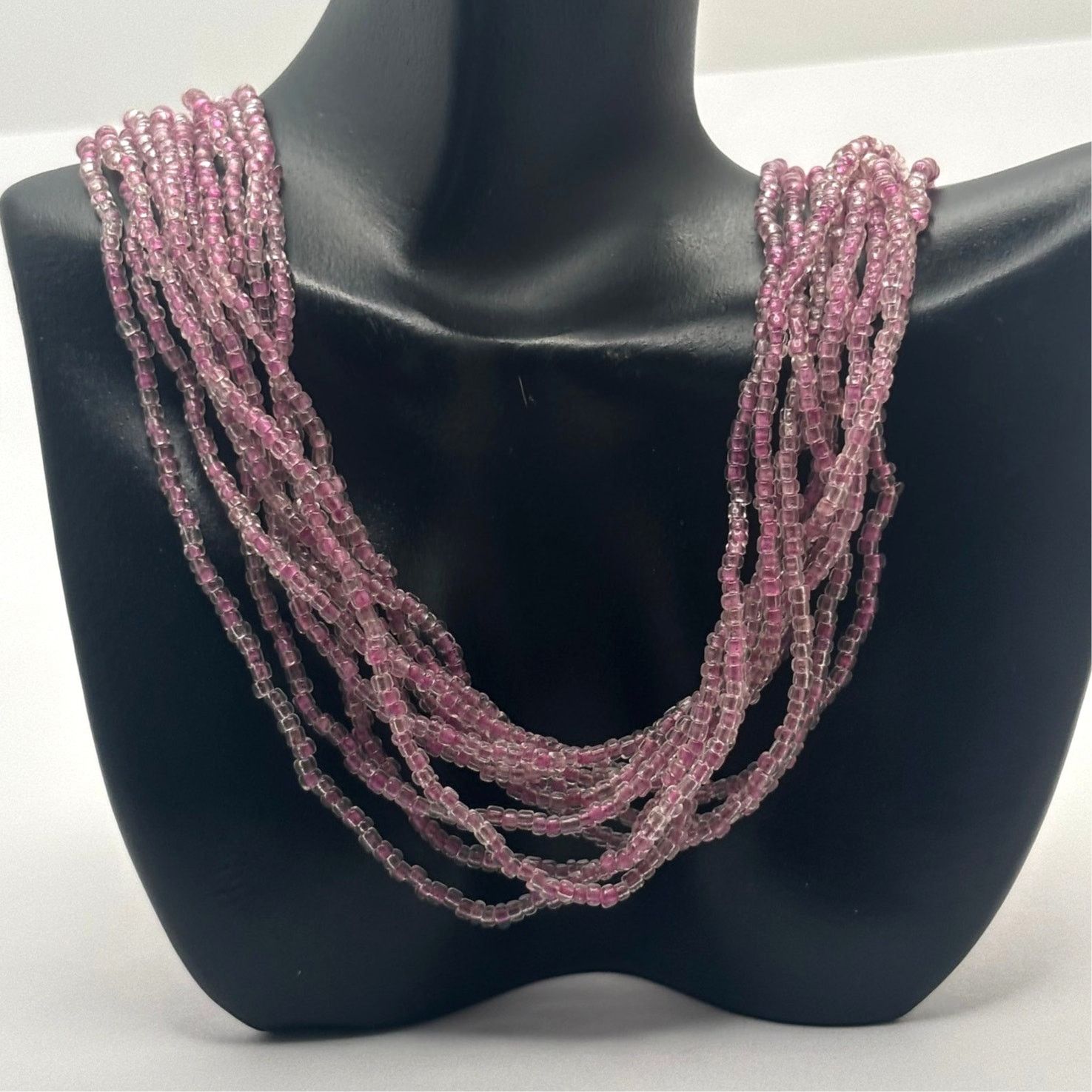 Other Silver & Purple Beaded Necklace Size ONE SIZE - 1 Thumbnail