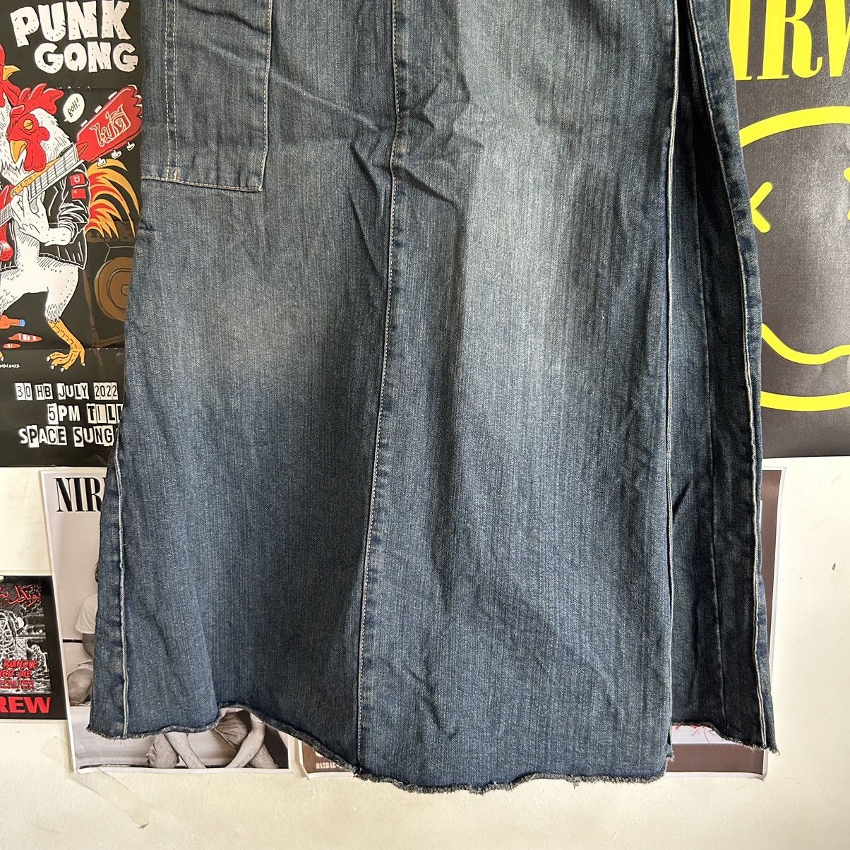 Sisley Vintage Sisley Denim Maxi Skirt Size 26" / US 2 / IT 38 - 4 Thumbnail