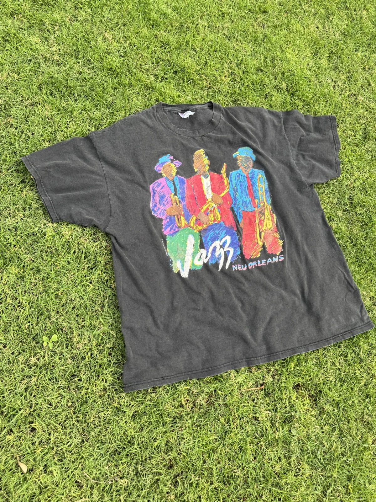 Vintage Vintage New Orleans Jazz Graphic Shirt 1997 Kelley Size US XXL / EU 58 / 5 - 3 Thumbnail